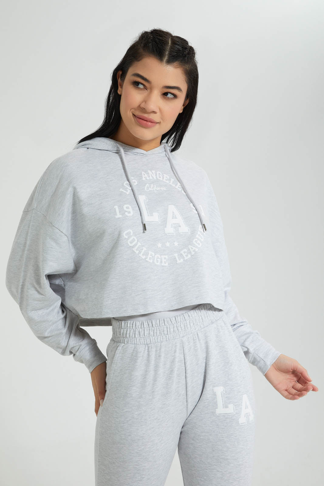 White Placement Print Lounge T-Shirt