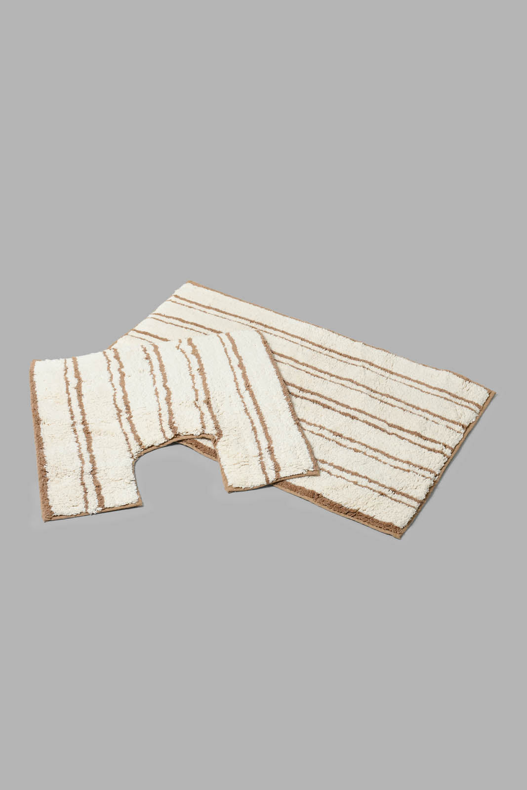 Redtag-Beige-Bath-Mat-Set-(2-Piece)-Bathmats-Home-Bathroom-