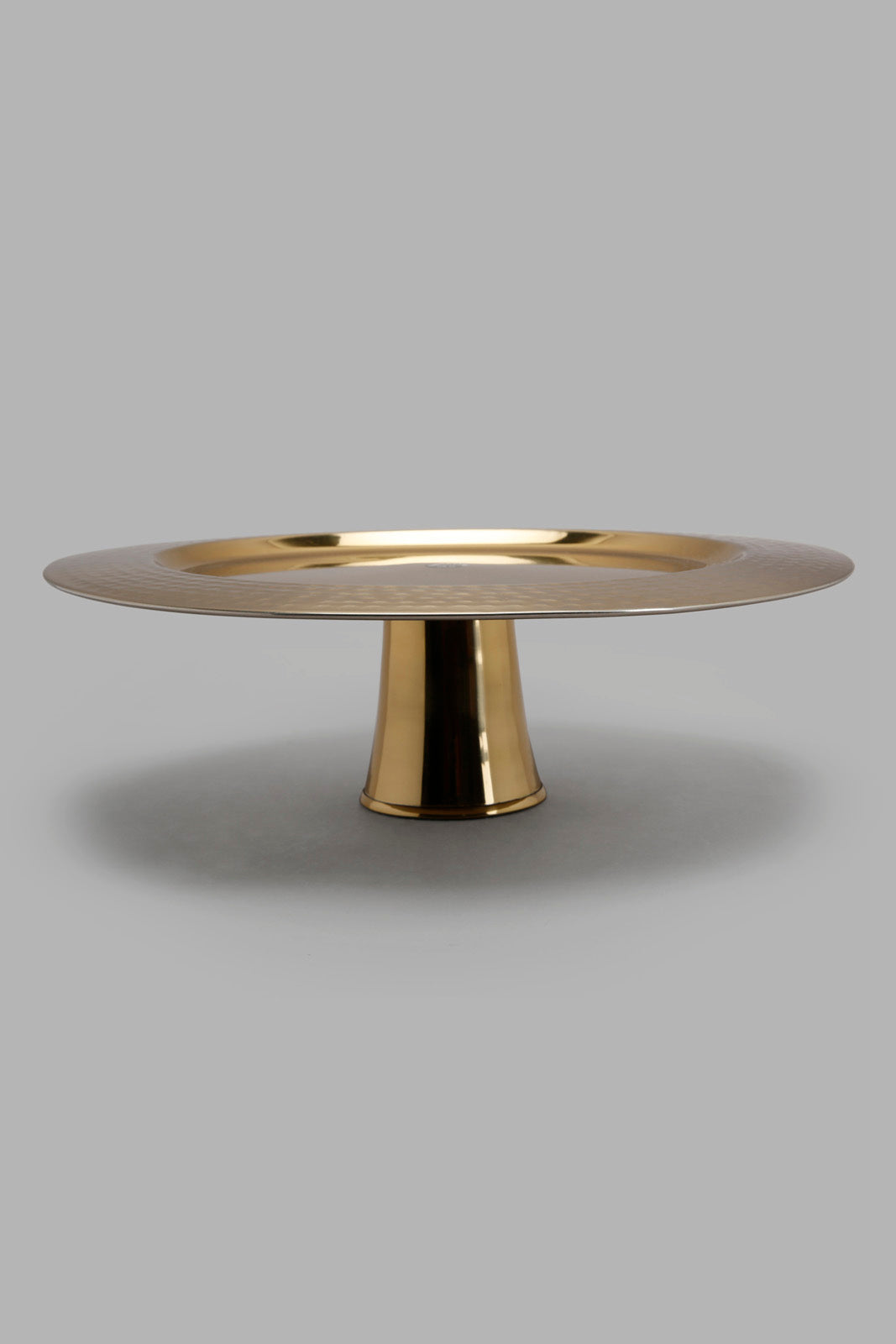 Redtag-Gold-Metal-Cake-Stand-Hammered-Category:Trays,-Colour:Gold,-Deals:New-In,-Filter:Home-Dining,-HMW-DIN-Serveware,-New-In-HMW-DIN,-Non-Sale,-Section:Homewares,-W22A-Home-Dining-