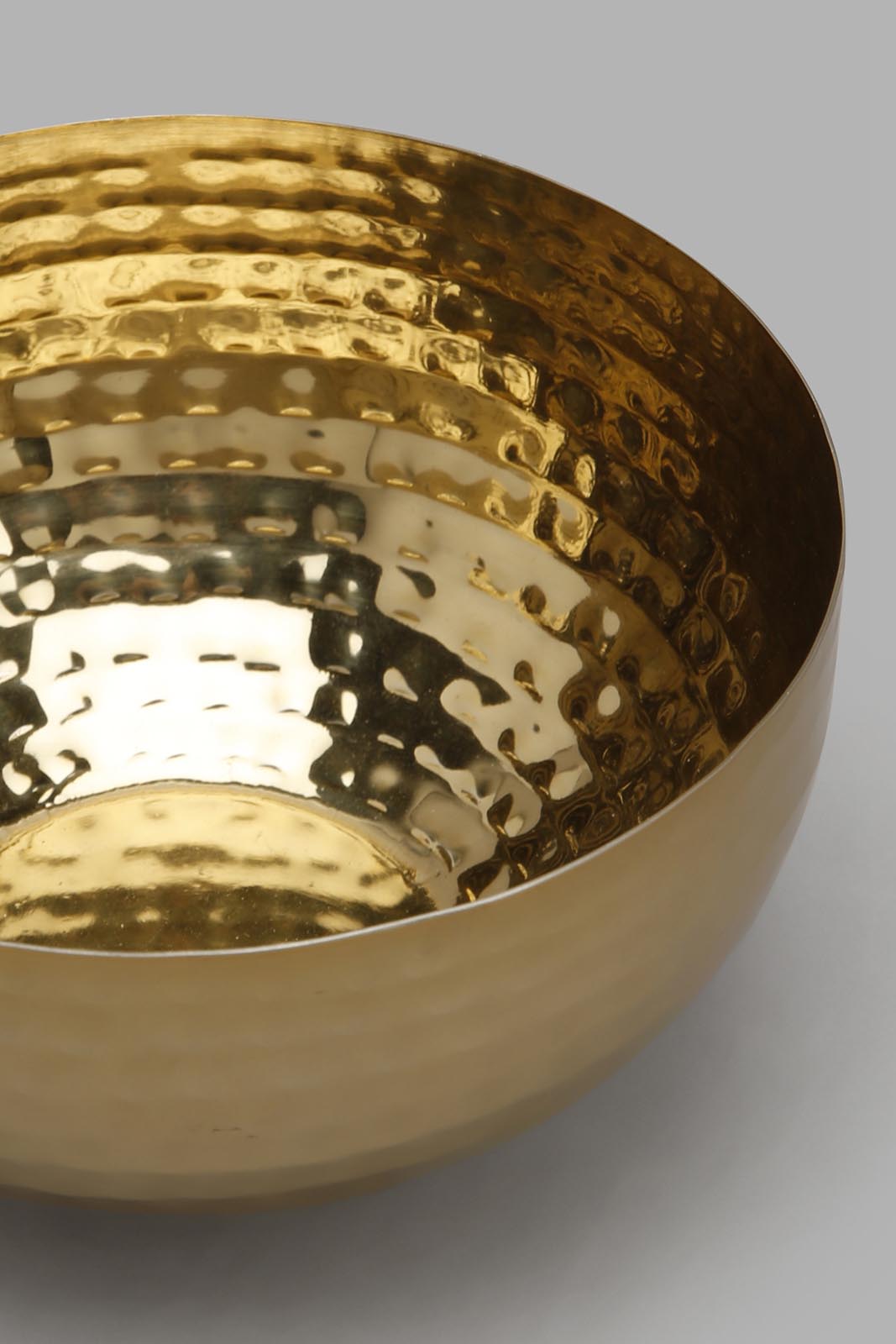 Redtag-Gold-Metal-Hammered-Bowl-Category:Bowls,-Colour:Gold,-Deals:New-In,-Filter:Home-Dining,-HMW-DIN-Serveware,-New-In-HMW-DIN,-Non-Sale,-Section:Homewares,-W22A-Home-Dining-