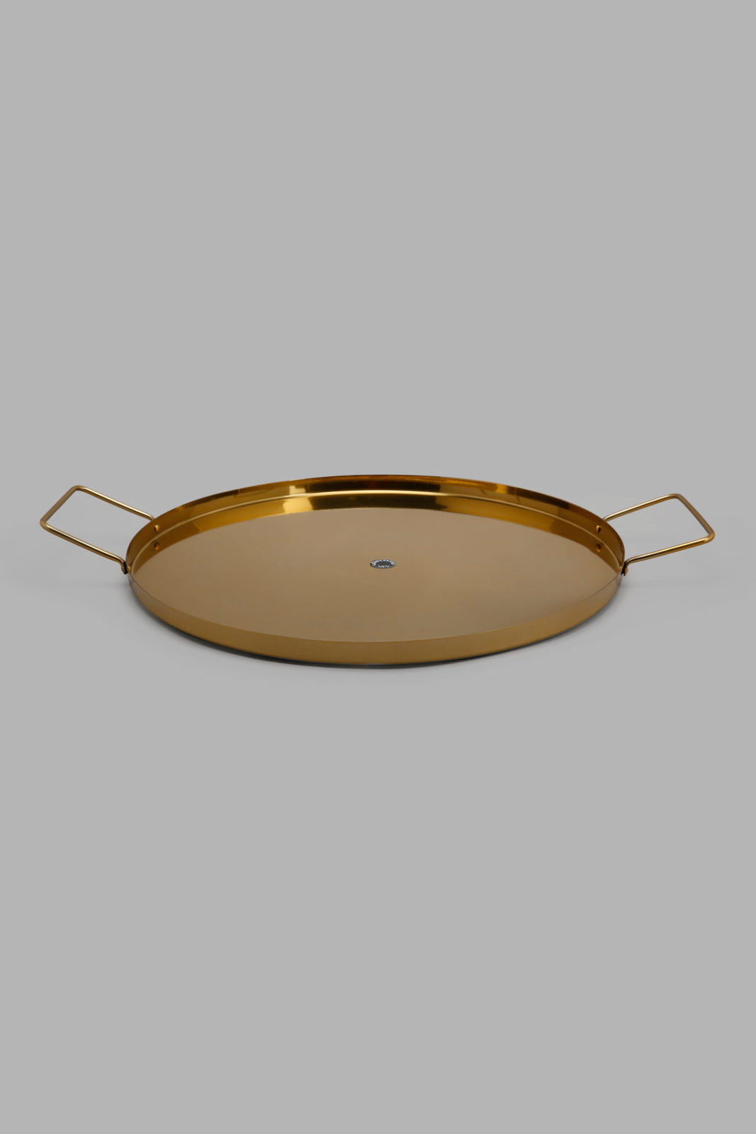 Redtag-Gold-Metal-Round-Tray-Category:Trays,-Colour:Gold,-Deals:New-In,-Filter:Home-Dining,-HMW-DIN-Serveware,-New-In-HMW-DIN,-Non-Sale,-Section:Homewares,-W22A-Home-Dining-