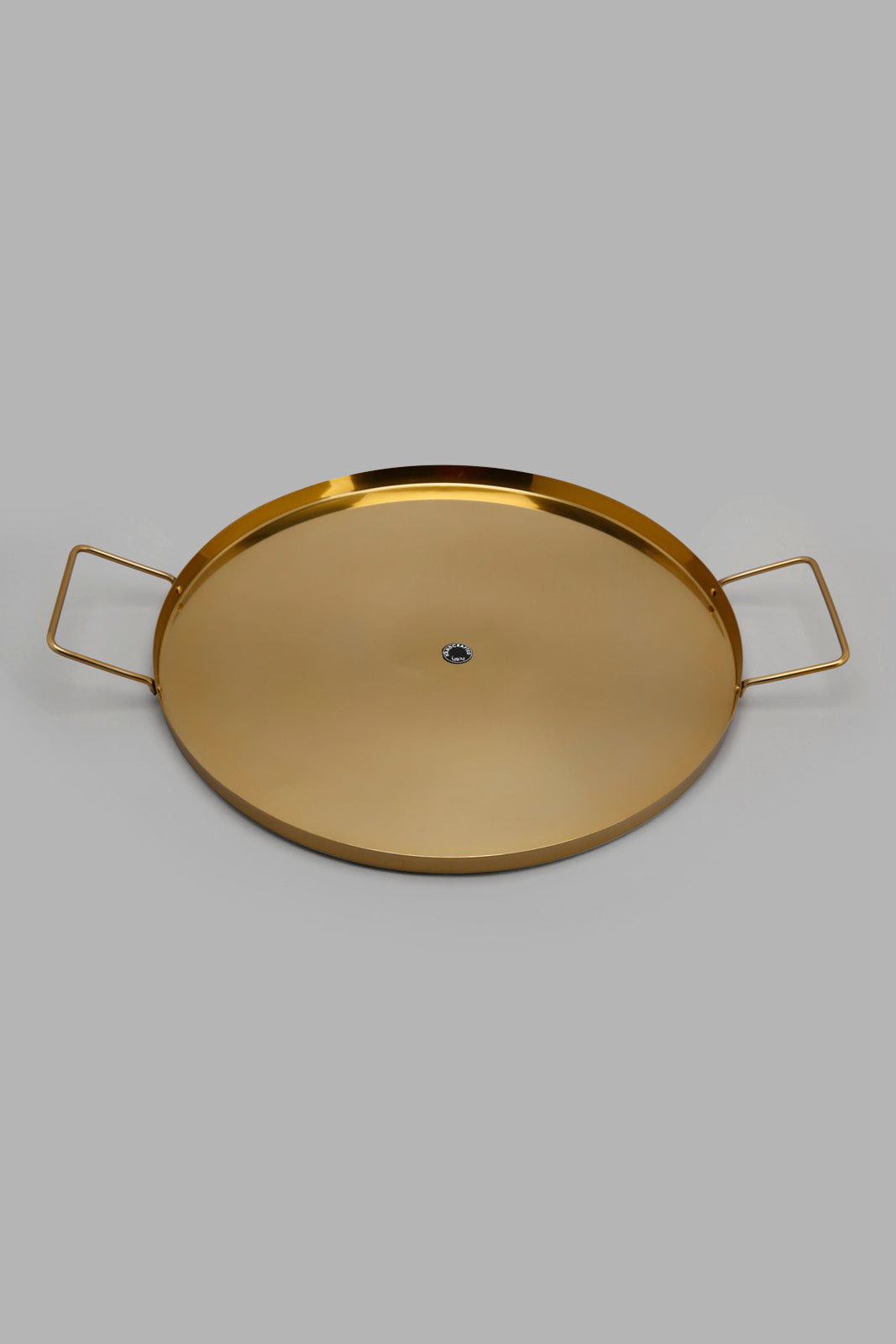 Redtag-Gold-Metal-Round-Tray-Category:Trays,-Colour:Gold,-Deals:New-In,-Filter:Home-Dining,-HMW-DIN-Serveware,-New-In-HMW-DIN,-Non-Sale,-Section:Homewares,-W22A-Home-Dining-