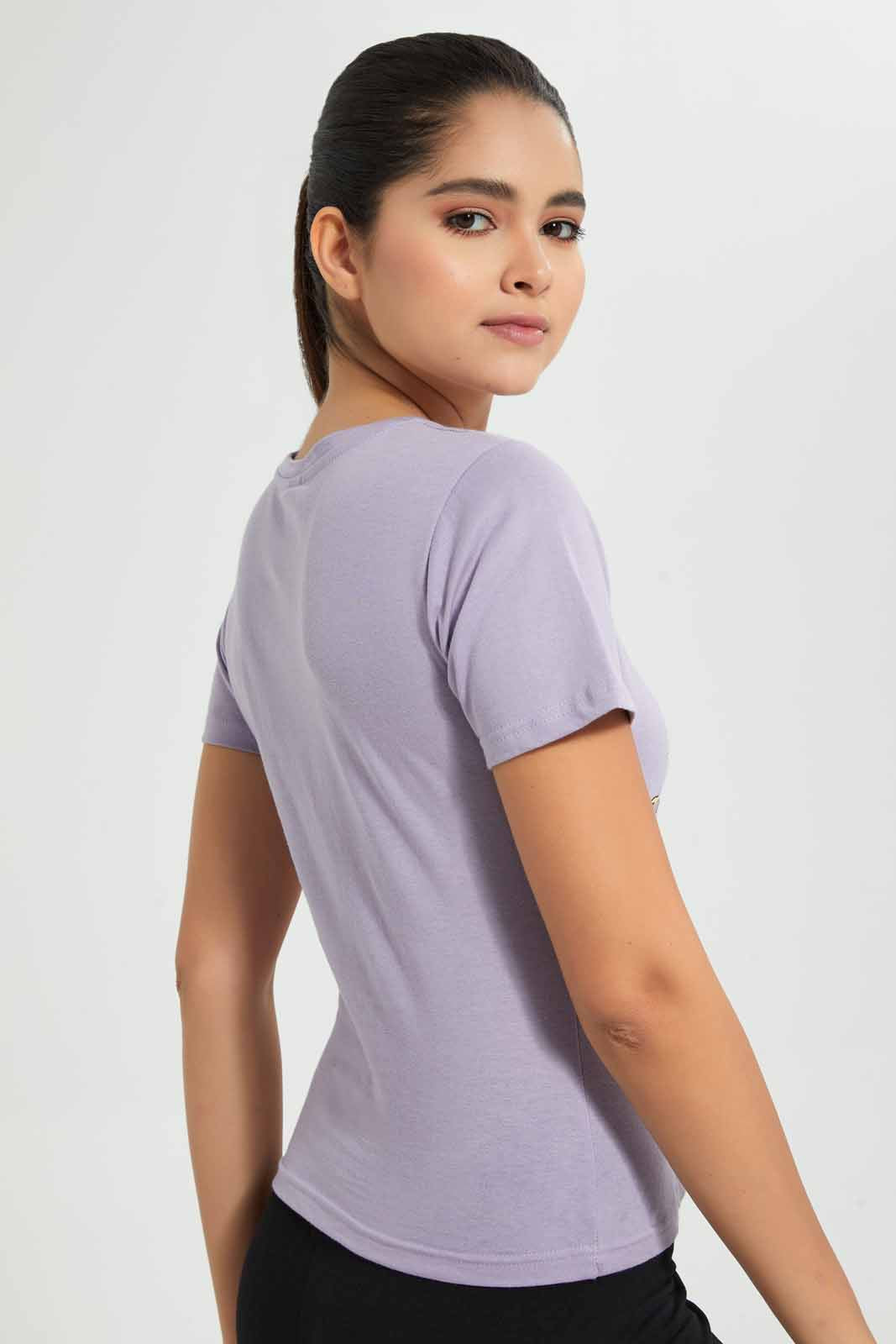 Redtag-Lilac-Flintstone-Print-T-Shirt-Character-T-Shirts-Women's-