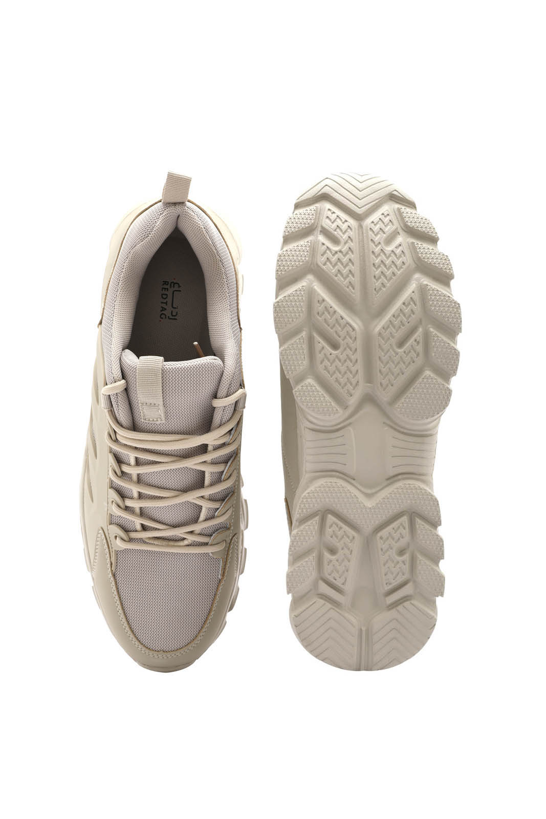 Redtag-Beige-Rubber-Overlay-Chunky-Sneaker-Category:Trainers,-Colour:Beige,-Deals:New-In,-Dept:Menswear,-Filter:Men's-Footwear,-Men-Trainers,-New-In-Men-FOO,-Non-Sale,-Section:Men,-W22O-Men's-