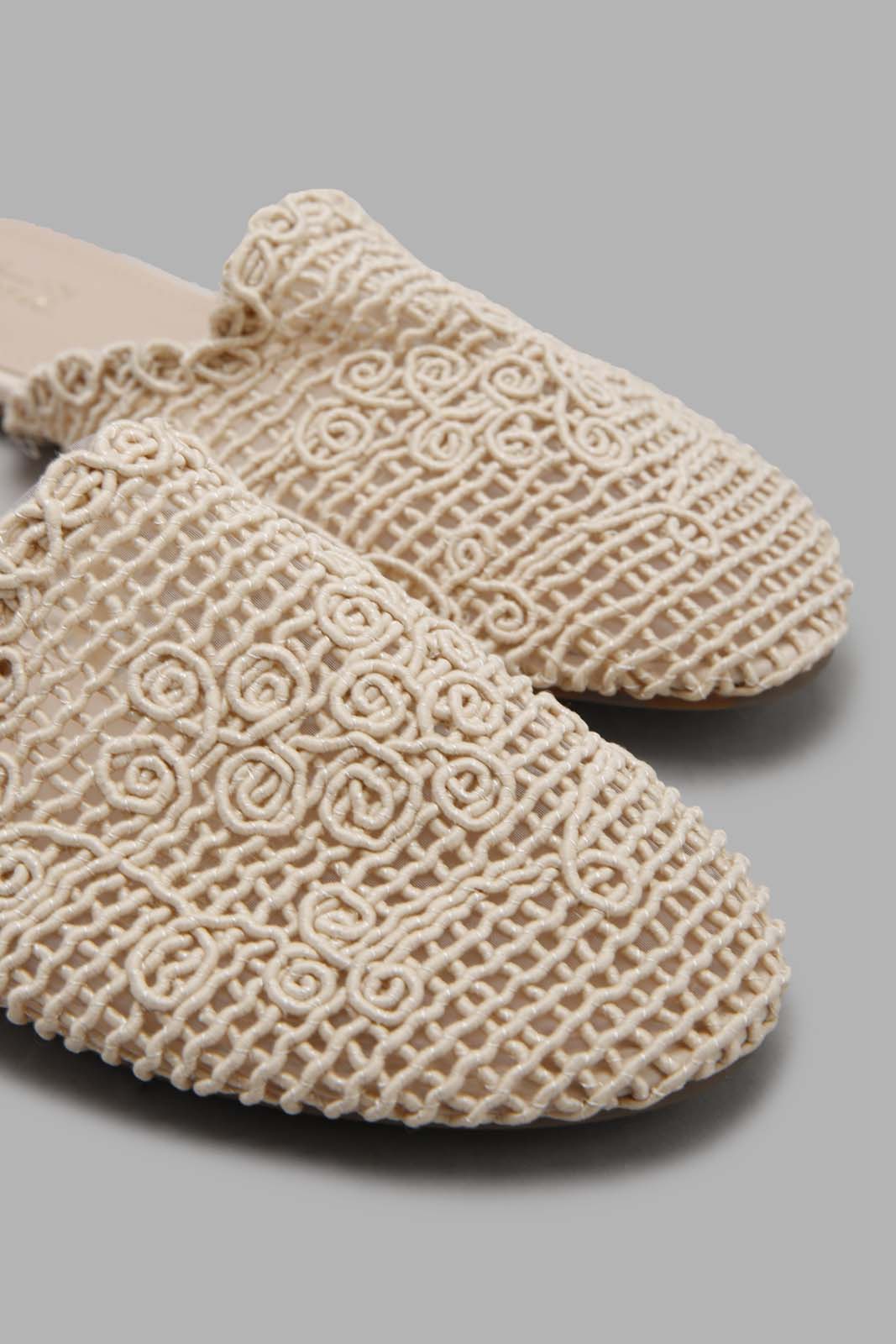 Redtag-Ivory-Fabric-Interest-Mule-Category:Shoes,-Colour:Ivory,-Deals:New-In,-Filter:Women's-Footwear,-New-In-Women-FOO,-Non-Sale,-Section:Women,-W22A,-Women-Shoes-Women's-