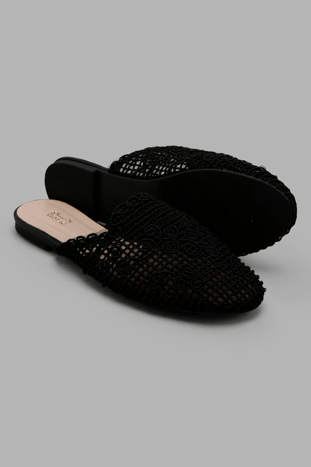 Redtag-Black-Fabric-Interest-Mule-Category:Shoes,-Colour:Black,-Filter:Women's-Footwear,-New-In,-New-In-Women-FOO,-Non-Sale,-Section:Women,-W22O,-Women-Shoes-Women's-