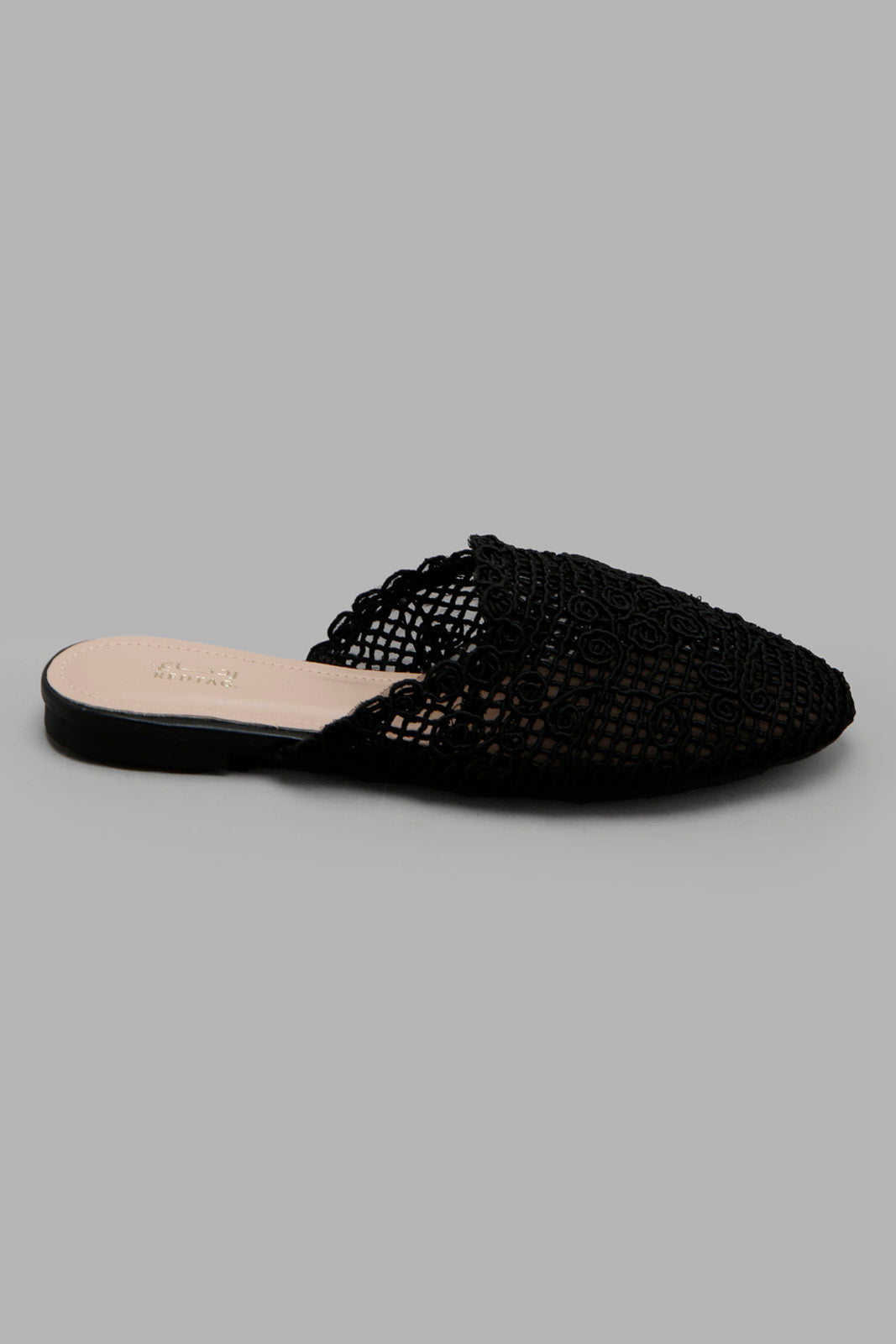 Redtag-Black-Fabric-Interest-Mule-Category:Shoes,-Colour:Black,-Filter:Women's-Footwear,-New-In,-New-In-Women-FOO,-Non-Sale,-Section:Women,-W22O,-Women-Shoes-Women's-