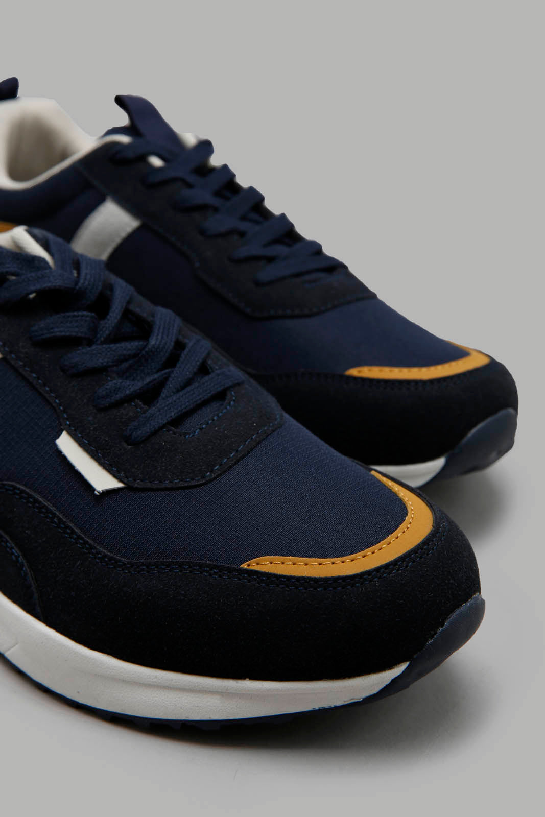 Redtag-Navy-Colour-Block-Sneaker-Category:Trainers,-Colour:Navy,-Deals:New-In,-Filter:Men's-Footwear,-Men-Trainers,-New-In-Men-FOO,-Non-Sale,-S22C,-Section:Men-Men's-