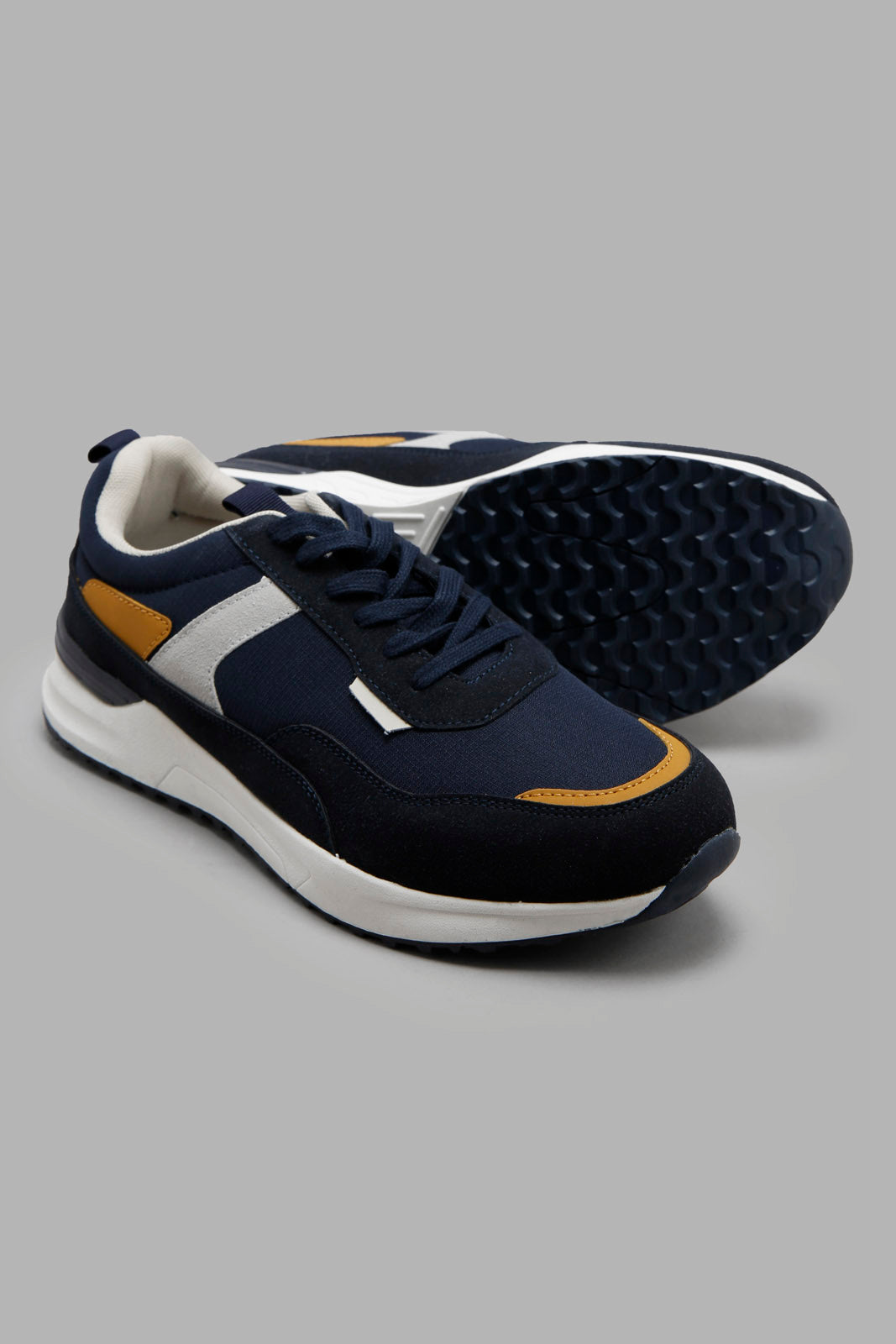 Redtag-Navy-Colour-Block-Sneaker-Category:Trainers,-Colour:Navy,-Deals:New-In,-Filter:Men's-Footwear,-Men-Trainers,-New-In-Men-FOO,-Non-Sale,-S22C,-Section:Men-Men's-
