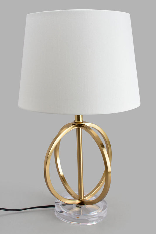 White Metal Ring Table Lamp
