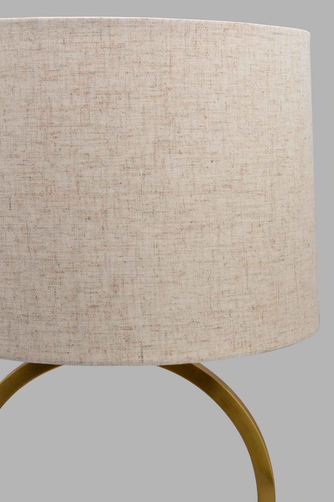 Beige Metal Ring With Base Table Lamp