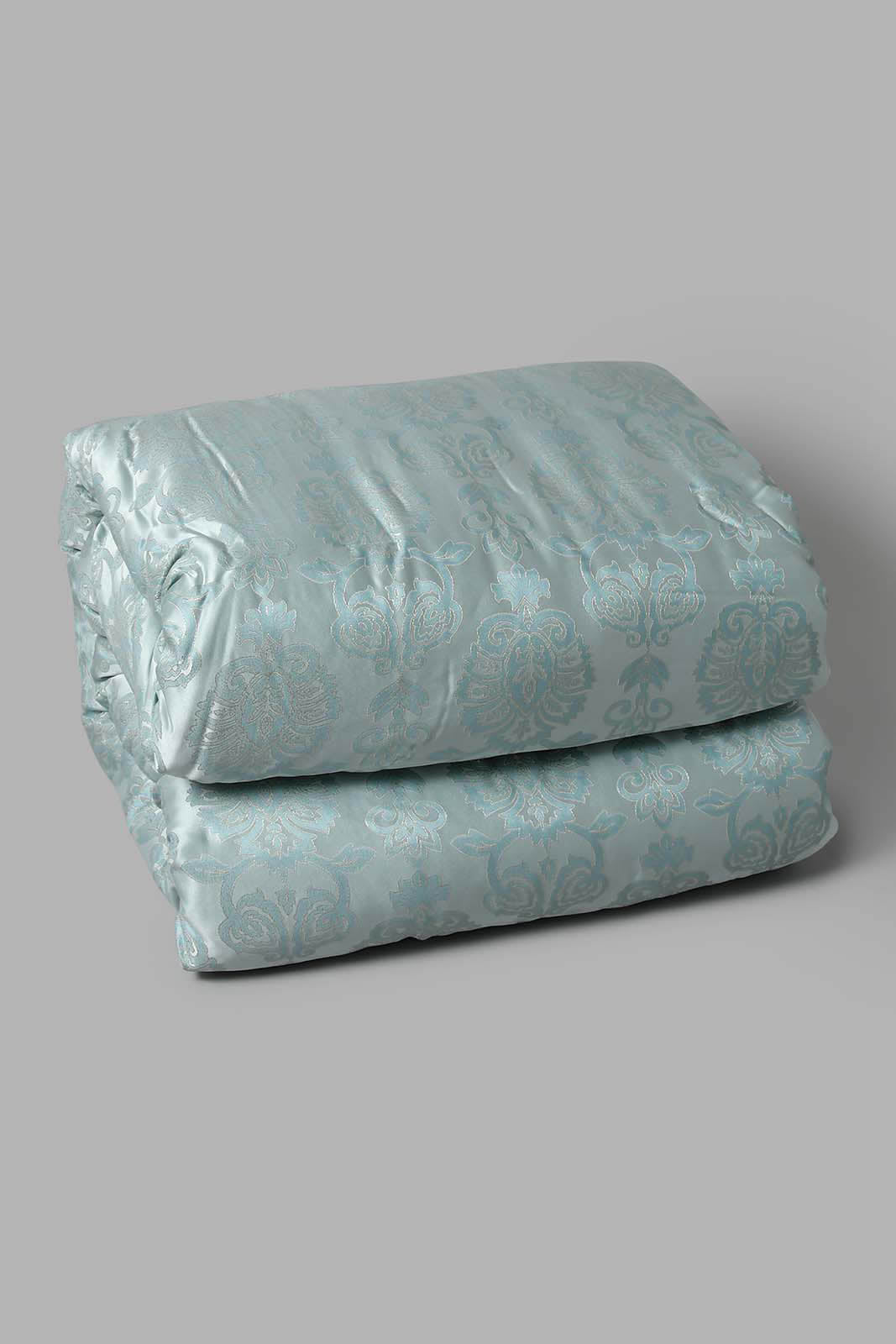 Redtag-Teal-Jacquard
-7-Piece-Comforter-Set
-(King-Size)-Comforters-Home-Bedroom-