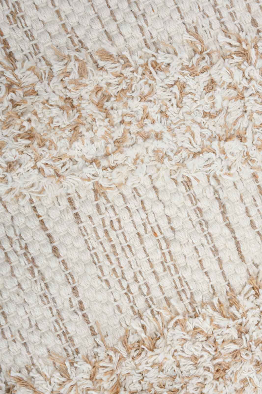 Redtag-Beige-Handwoven-Cotton-Boho-Floorrunner-Rugs-Home-Decor-