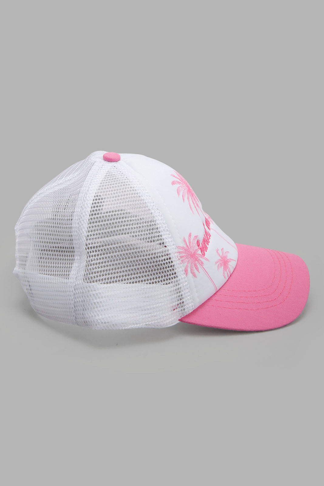 Redtag-Pink-And-White-Cap-Category:Caps-&-Hats,-Colour:Assorted,-Filter:Girls-Accessories,-GIR-Caps-&-Hats,-New-In,-New-In-GIR-ACC,-Non-Sale,-Section:Girls-(0-to-14Yrs),-W22O-Girls-
