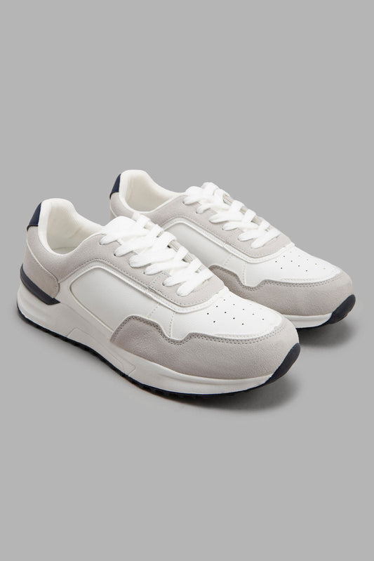 Redtag-White-Colour-Block-Sneaker-Category:Shoes,-Colour:White,-Deals:New-In,-Filter:Men's-Footwear,-Men-Shoes,-New-In-Men-FOO,-Non-Sale,-Section:Men,-W22A-Men's-