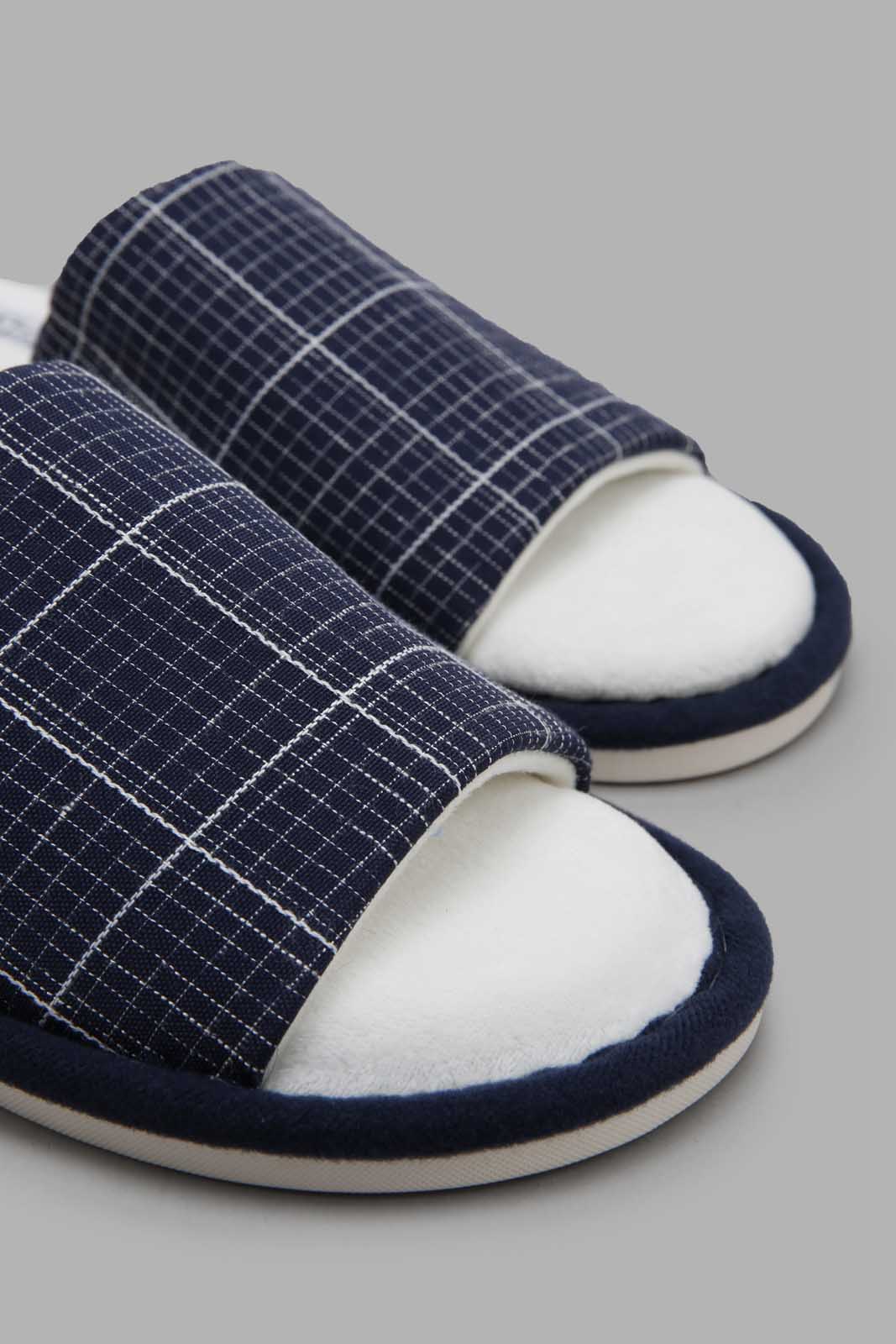 Redtag-Navy-Checkered-Slipper-Bundle,-Category:Slippers,-Colour:Navy,-Deals:3-For-90,-Deals:New-In,-Filter:Men's-Footwear,-Men-Slippers,-New-In-Men-FOO,-Section:Men,-W22O-Men's-