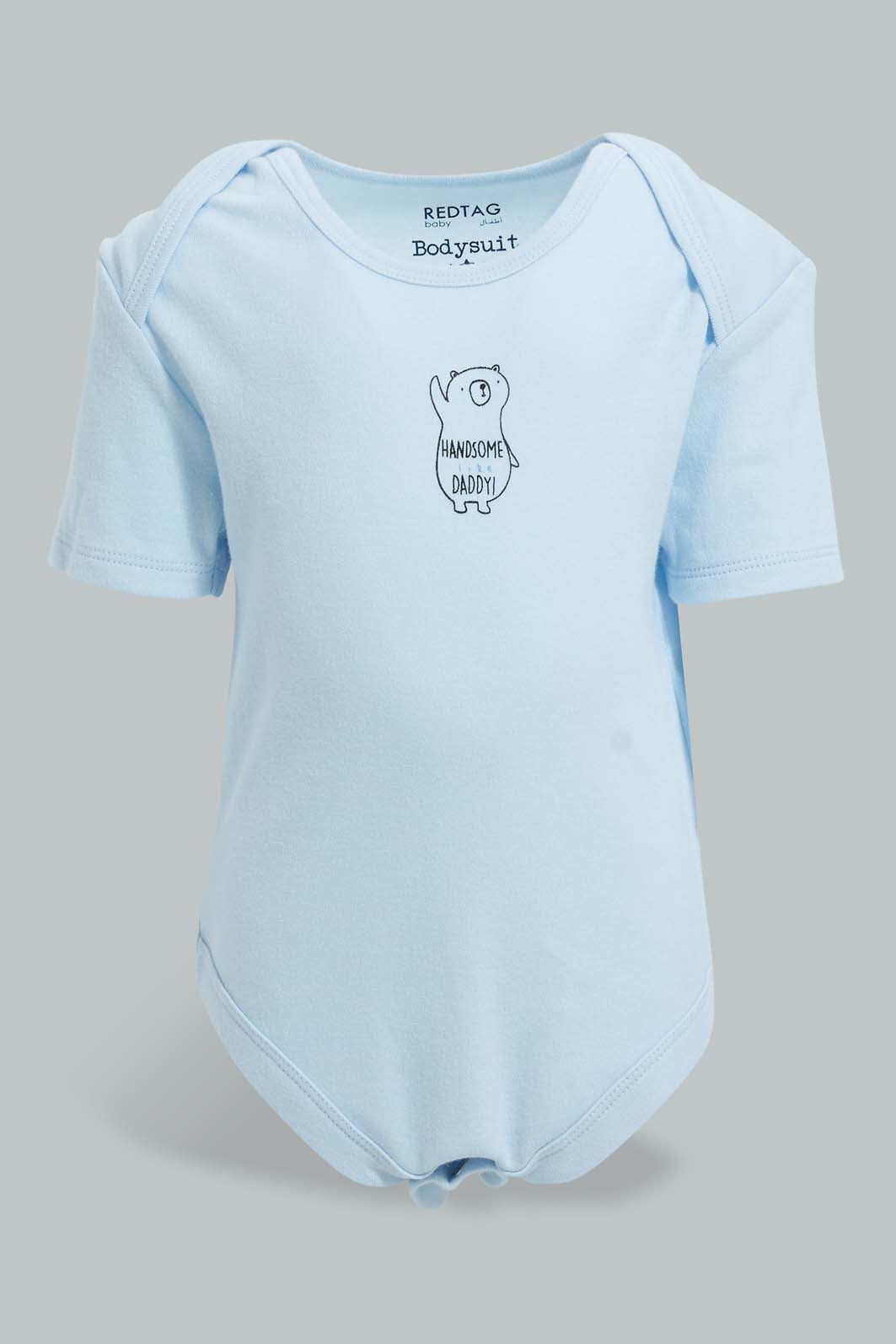 Redtag-Blue-Nbb-5Pk-Bodysuit-Bodysuits-Baby-0 to 12 Months