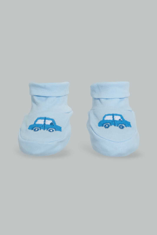 Redtag-Blue-Car-Booties-For-Babies-Category:Booties,-Colour:Blue,-Deals:Sale,-Filter:Baby-(0-to-12-Mths),-NBB-Booties,-S22C,-Sale-NBB-APL,-Section:Boys-(0-to-14Yrs)-Baby-0 to 12 Months