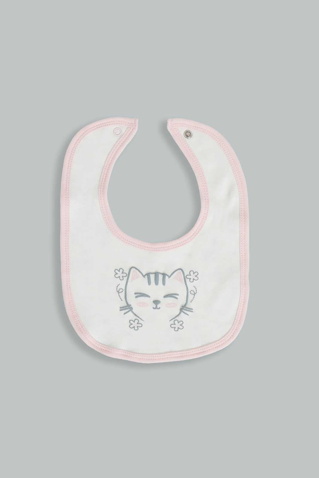 Redtag-Pink-And-White-Cat-Gift-Set-(5-Piece)-Category:Gift-Sets,-Colour:Pink,-Deals:3-For-90,-Deals:Sale,-Filter:Baby-(0-to-12-Mths),-NBG-Gift-Sets,-S22C,-Sale-NBB-APL,-Section:Girls-(0-to-14Yrs)-Baby-0 to 12 Months