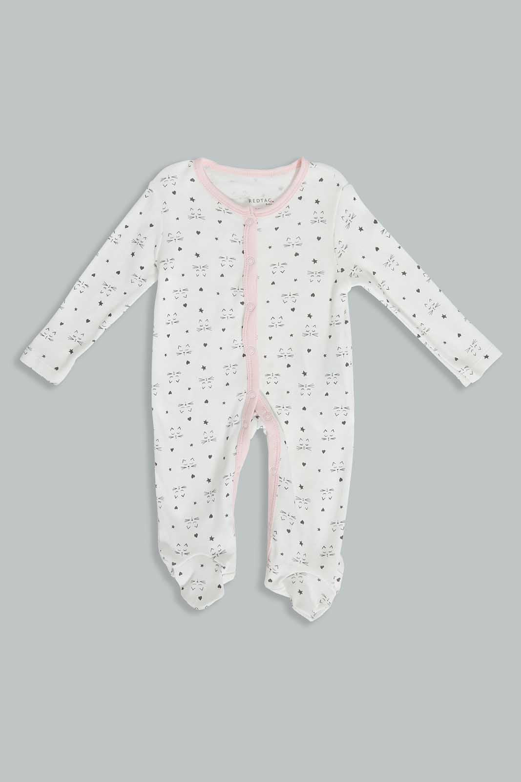 Redtag-Pink-And-White-Cat-Gift-Set-(5-Piece)-Category:Gift-Sets,-Colour:Pink,-Deals:3-For-90,-Deals:Sale,-Filter:Baby-(0-to-12-Mths),-NBG-Gift-Sets,-S22C,-Sale-NBB-APL,-Section:Girls-(0-to-14Yrs)-Baby-0 to 12 Months