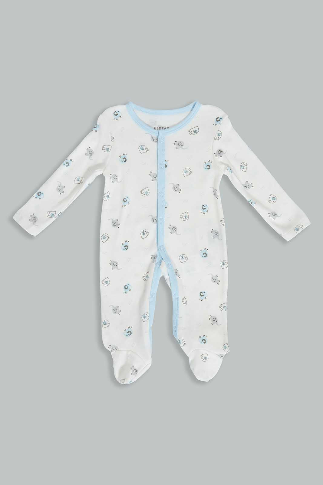 Redtag-Blue-And-White-Elephant-Gift-Set-(5-Piece)-Category:Gift-Sets,-Colour:Blue,-Deals:3-For-90,-Deals:Sale,-Filter:Baby-(0-to-12-Mths),-NBB-Gift-Sets,-S22C,-Sale-NBB-APL,-Section:Boys-(0-to-14Yrs)-Baby-0 to 12 Months
