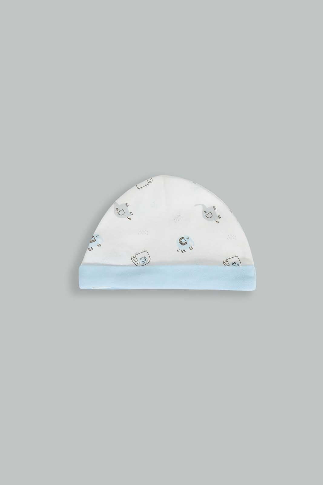 Redtag-Blue-And-White-Elephant-Gift-Set-(5-Piece)-Category:Gift-Sets,-Colour:Blue,-Deals:3-For-90,-Deals:Sale,-Filter:Baby-(0-to-12-Mths),-NBB-Gift-Sets,-S22C,-Sale-NBB-APL,-Section:Boys-(0-to-14Yrs)-Baby-0 to 12 Months