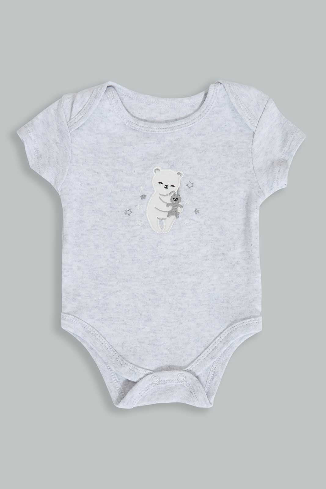 Redtag-Grey-And-White-Star-Gift-Set-(5-Piece)-Category:Gift-Sets,-Colour:Grey,-Deals:3-For-90,-Deals:Sale,-Filter:Baby-(0-to-12-Mths),-NBB-Gift-Sets,-S22C,-Sale-NBB-APL,-Section:Boys-(0-to-14Yrs)-Baby-0 to 12 Months