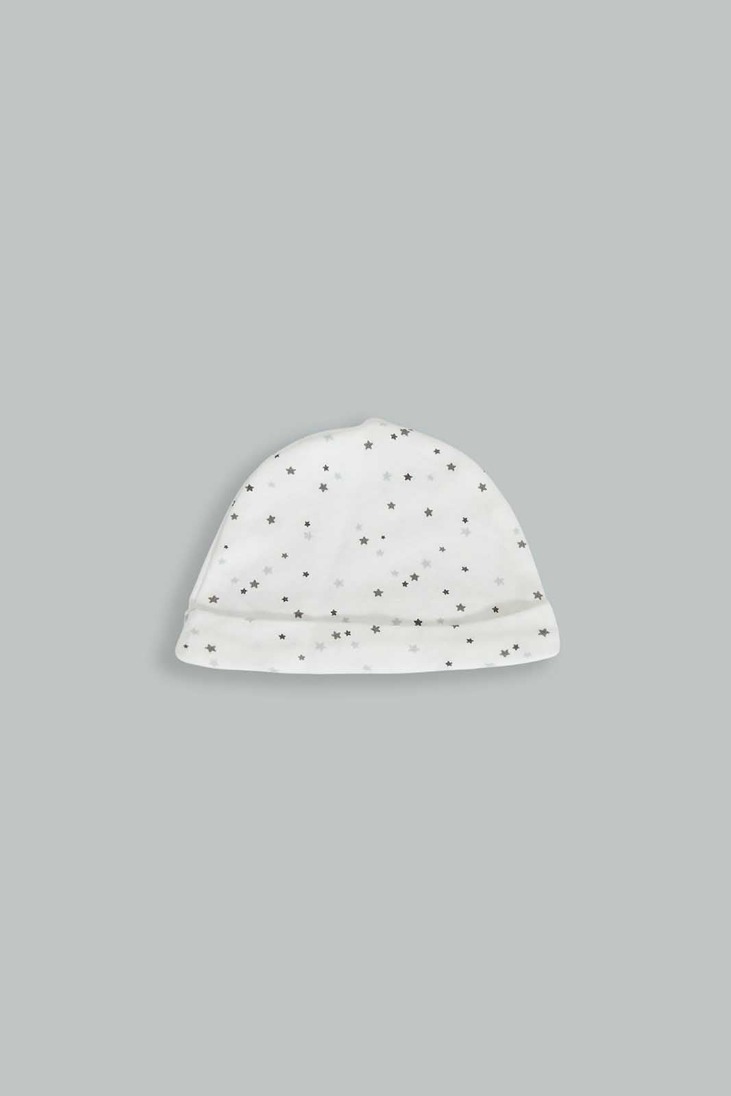 Redtag-Grey-And-White-Star-Gift-Set-(5-Piece)-Category:Gift-Sets,-Colour:Grey,-Deals:3-For-90,-Deals:Sale,-Filter:Baby-(0-to-12-Mths),-NBB-Gift-Sets,-S22C,-Sale-NBB-APL,-Section:Boys-(0-to-14Yrs)-Baby-0 to 12 Months