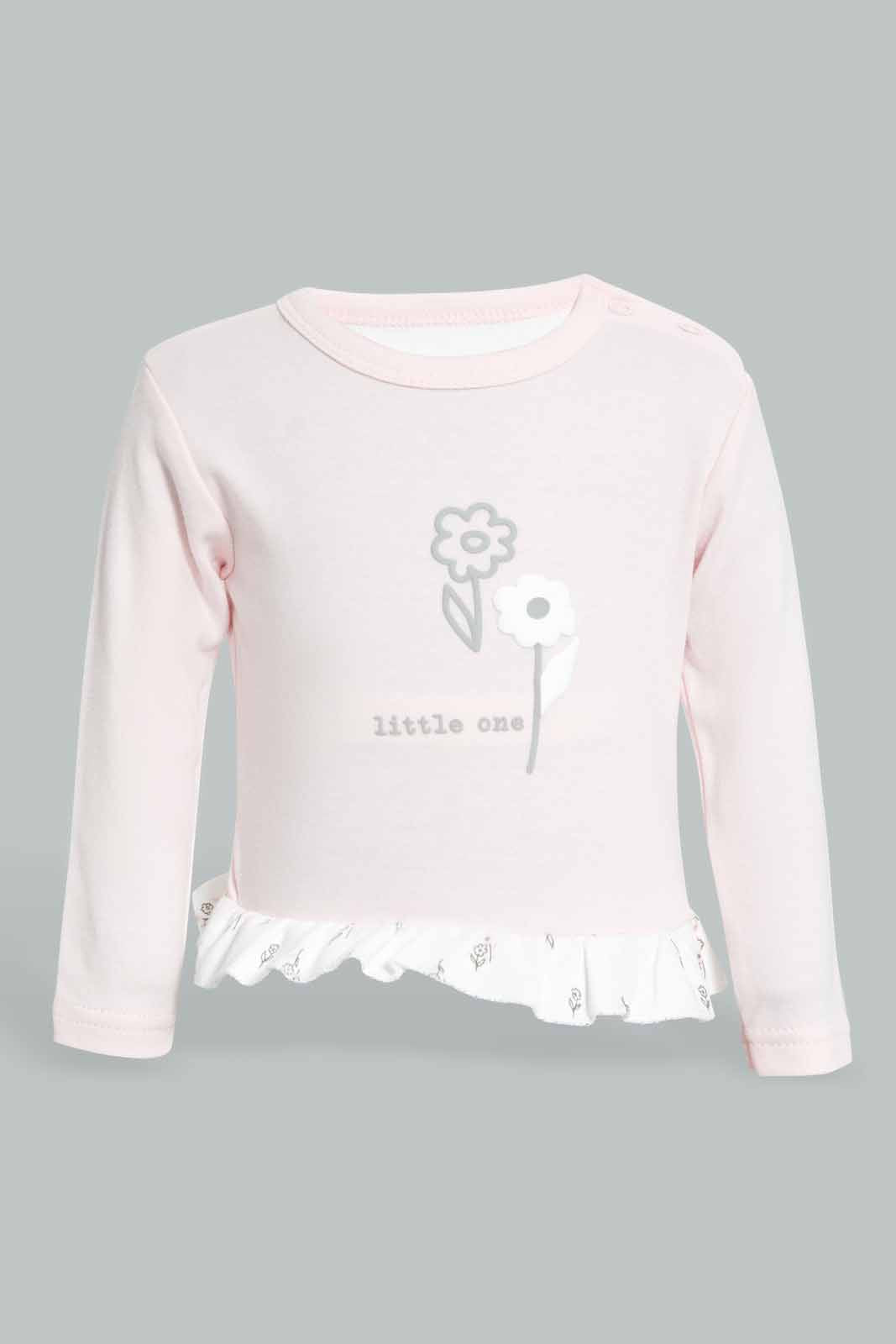 Redtag-Pink-Floral-3-Pieces-Gift-Set-Category:Gift-Sets,-Colour:Grey,-Deals:New-In,-Filter:Baby-(0-to-12-Mths),-NBF-Gift-Sets,-New-In-NBF,-Non-Sale,-S22D,-Section:Kidswear-Baby-0 to 12 Months