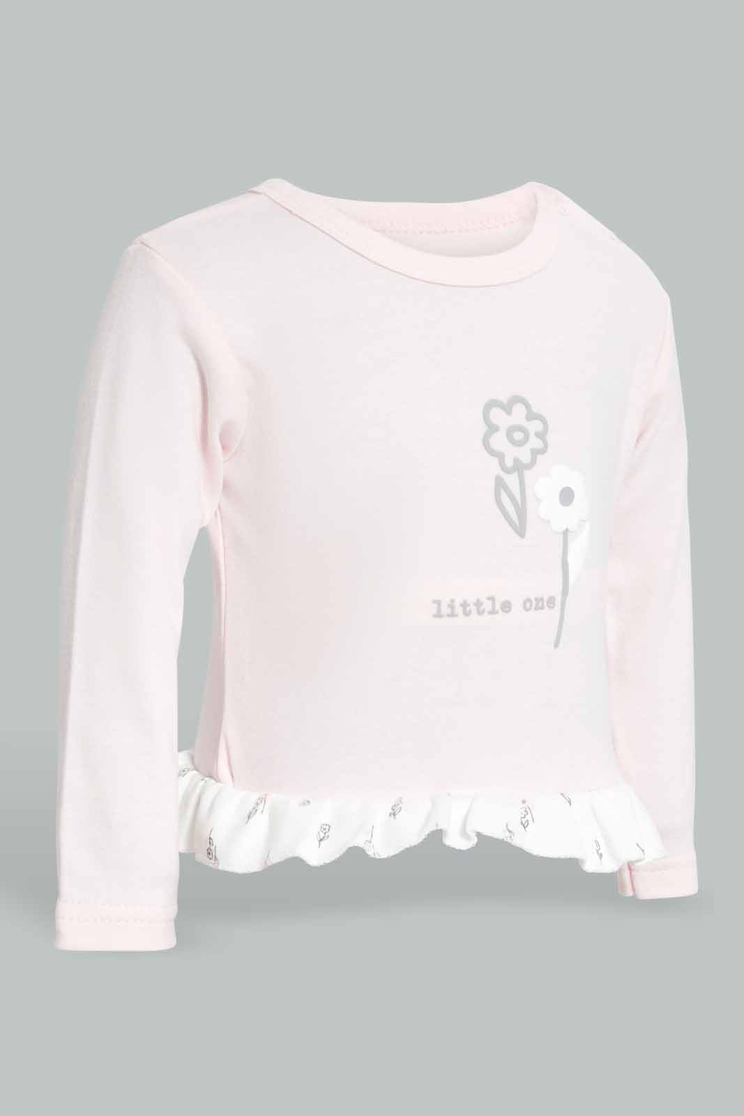 Redtag-Pink-Floral-3-Pieces-Gift-Set-Category:Gift-Sets,-Colour:Grey,-Deals:New-In,-Filter:Baby-(0-to-12-Mths),-NBF-Gift-Sets,-New-In-NBF,-Non-Sale,-S22D,-Section:Kidswear-Baby-0 to 12 Months