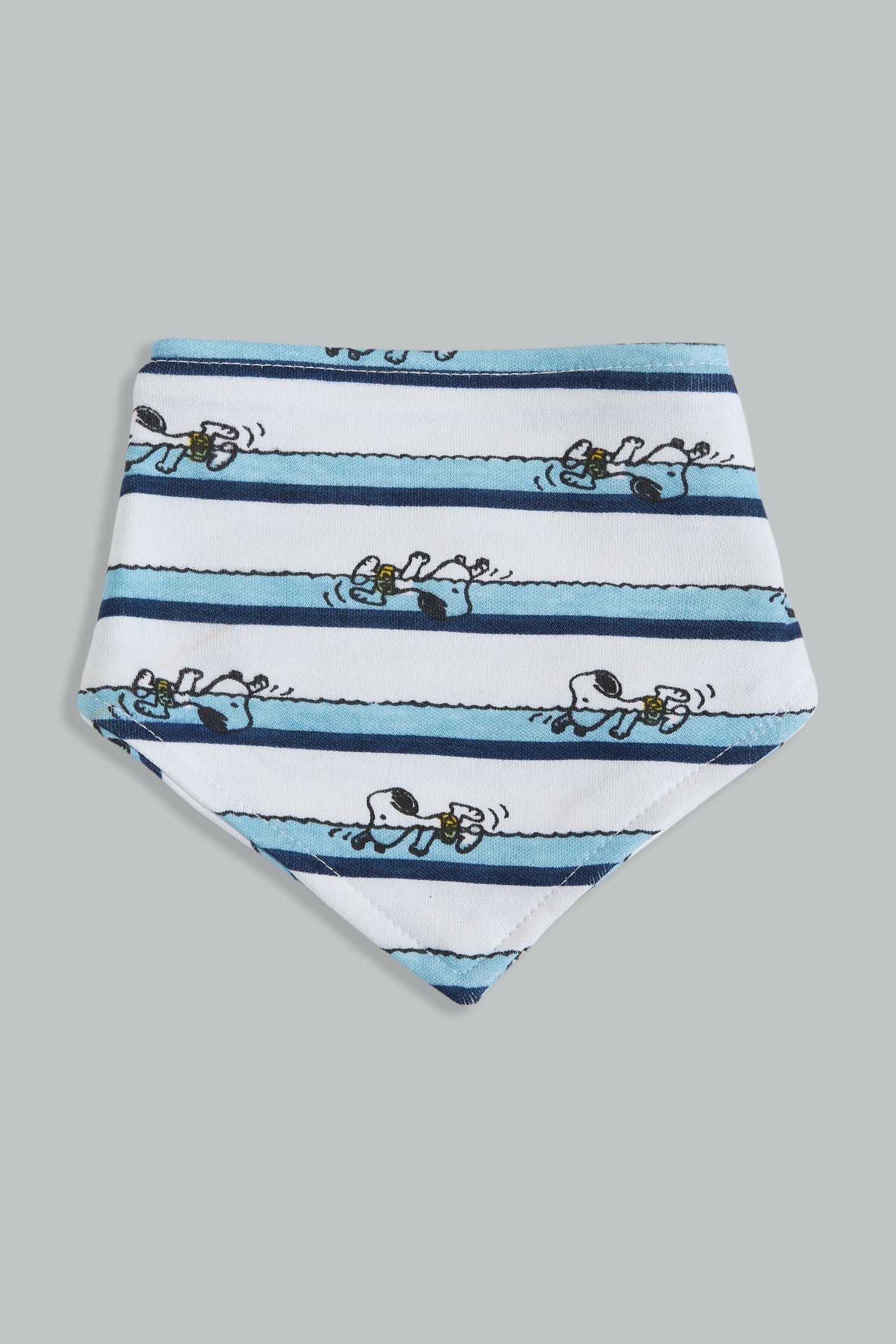 Blue And White Snoopy Bib Set For Baby (2 Piece)