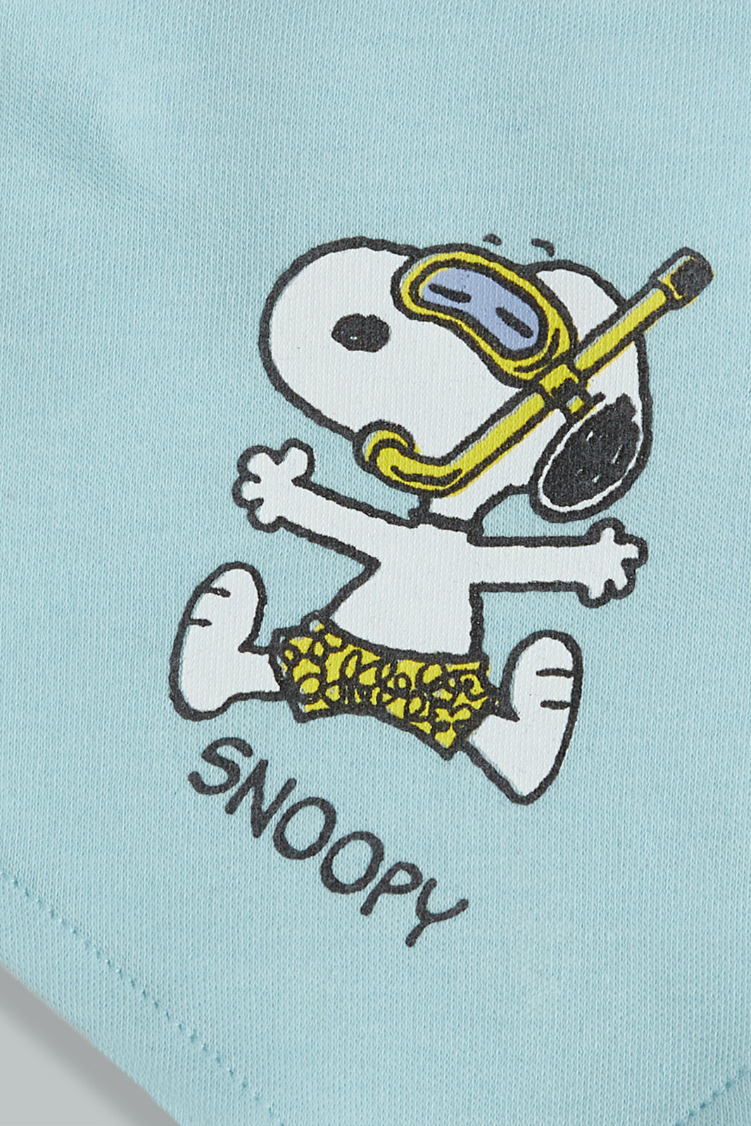 Blue And White Snoopy Bib Set For Baby (2 Piece)
