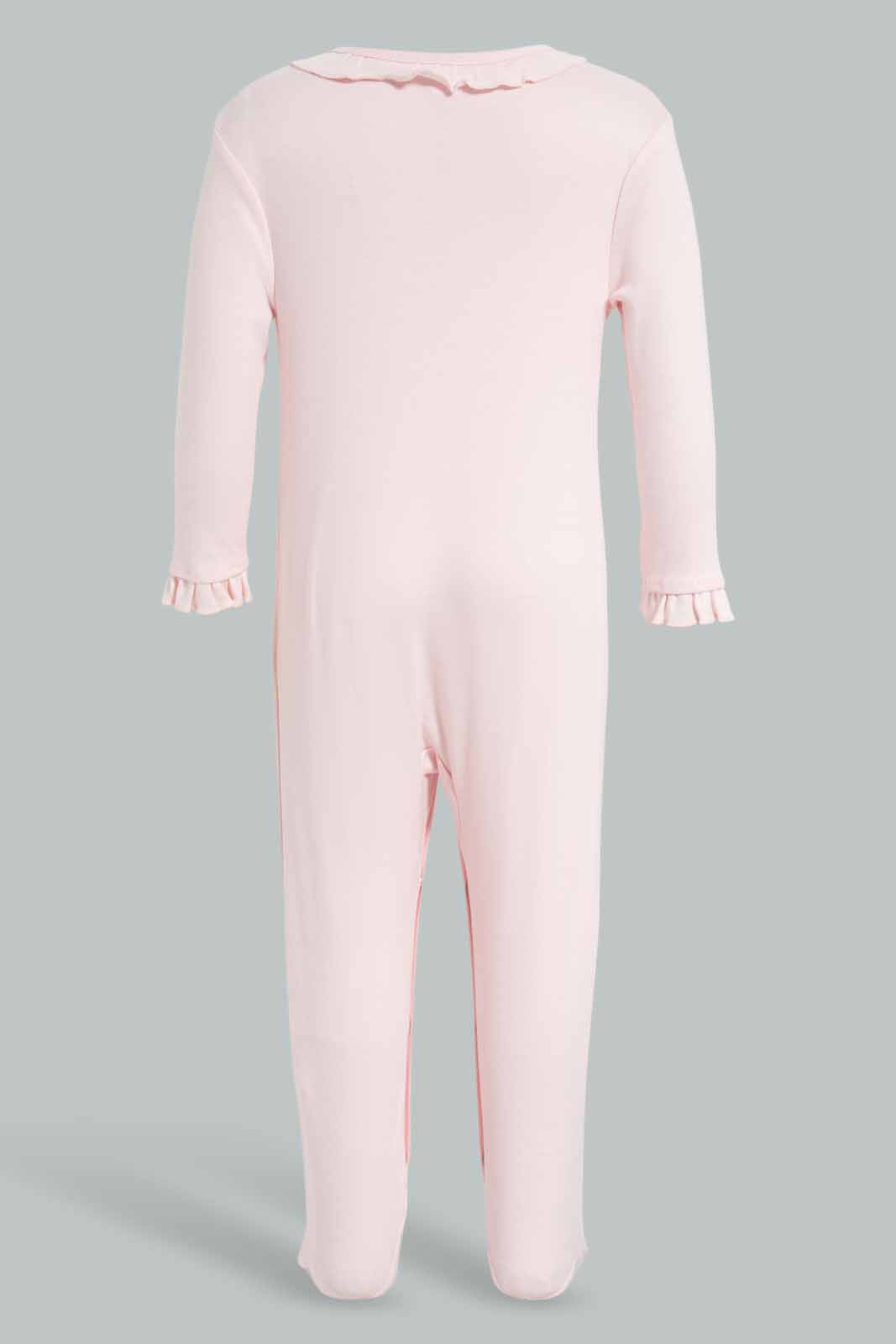 Redtag-Pink-Minnie-Mouse-2-Piece-Pack-Sleep-Suit-Category:Sleepsuits,-CHR,-Colour:Pink,-Deals:Sale,-Filter:Baby-(0-to-12-Mths),-NBG-Sleepsuits,-S22C,-Sale-NBB-APL,-Section:Girls-(0-to-14Yrs)-Baby-0 to 12 Months