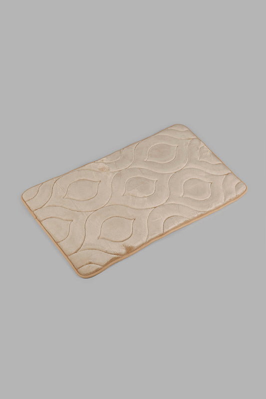 Redtag-Beige-Memory-Foam-Bath-Mat-Category:Bathmats,-Colour:Beige,-Deals:New-In,-Filter:Home-Bathroom,-HMW-BAC-Bath-Accessories,-New-In-HMW-BAC,-Non-Sale,-S22C,-Section:Homewares-Home-Bathroom-