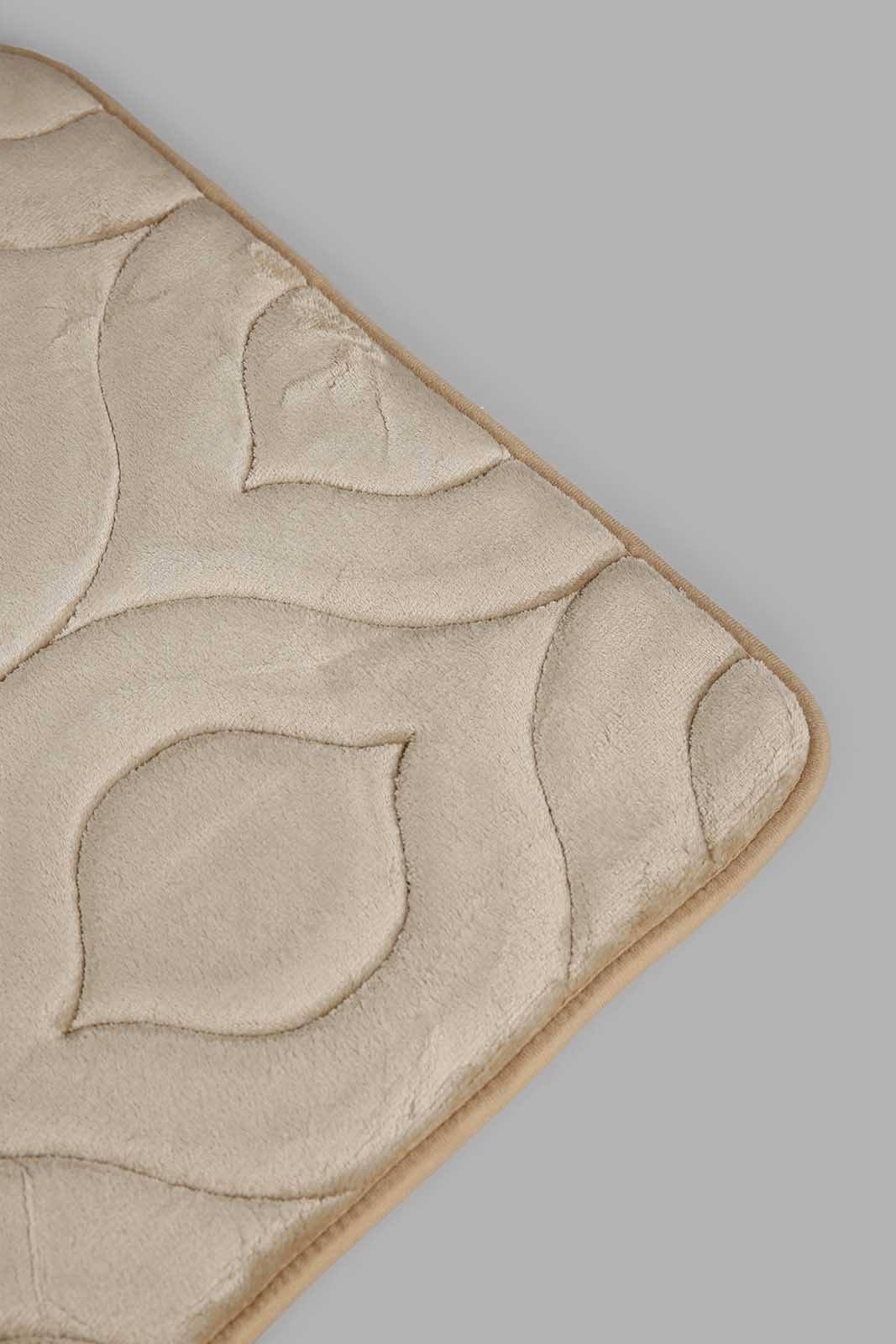 Redtag-Beige-Memory-Foam-Bath-Mat-Category:Bathmats,-Colour:Beige,-Deals:New-In,-Filter:Home-Bathroom,-HMW-BAC-Bath-Accessories,-New-In-HMW-BAC,-Non-Sale,-S22C,-Section:Homewares-Home-Bathroom-