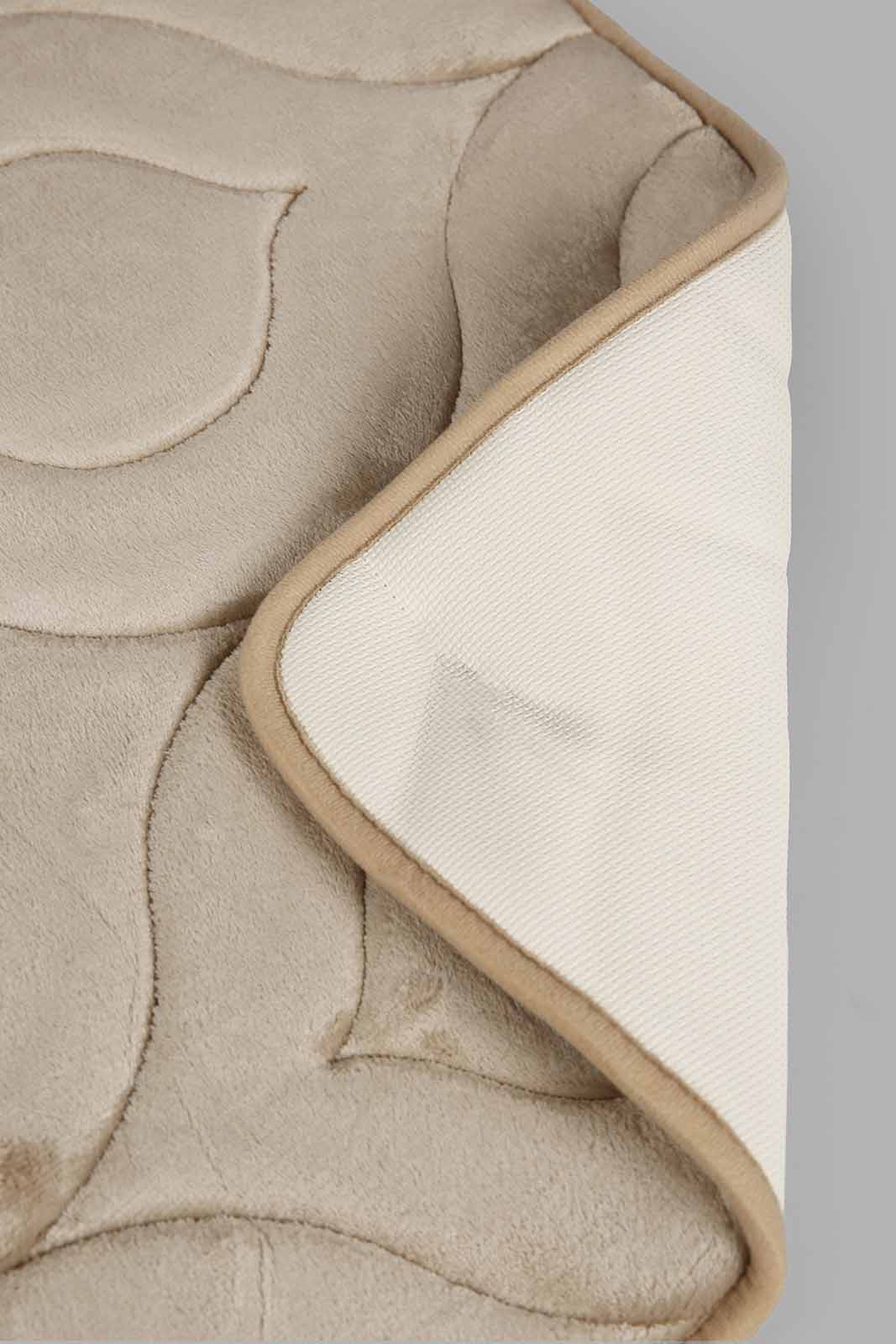 Redtag-Beige-Memory-Foam-Bath-Mat-Category:Bathmats,-Colour:Beige,-Deals:New-In,-Filter:Home-Bathroom,-HMW-BAC-Bath-Accessories,-New-In-HMW-BAC,-Non-Sale,-S22C,-Section:Homewares-Home-Bathroom-