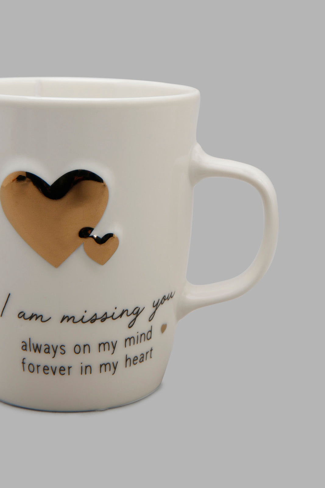 Redtag-White-Gold-Heart-Embossed-Mug-Category:Cups-&-Mugs,-Colour:White,-Deals:New-In,-Filter:Home-Dining,-HMW-DIN-Crockery,-New-In-HMW-DIN,-Non-Sale,-Section:Homewares,-W22A-Home-Dining-