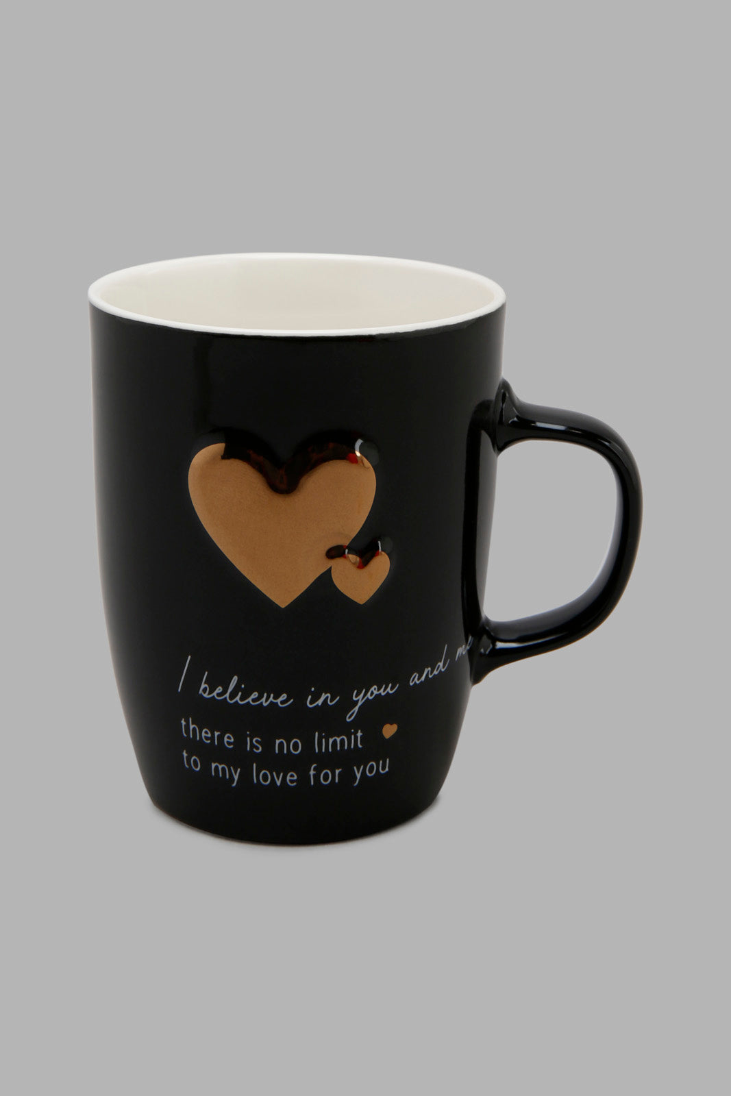 Redtag-Black-Gold-Heart-Embossed-Mug-Category:Cups-&-Mugs,-Colour:Black,-Deals:New-In,-Filter:Home-Dining,-HMW-DIN-Crockery,-New-In-HMW-DIN,-Non-Sale,-Section:Homewares,-W22A-Home-Dining-