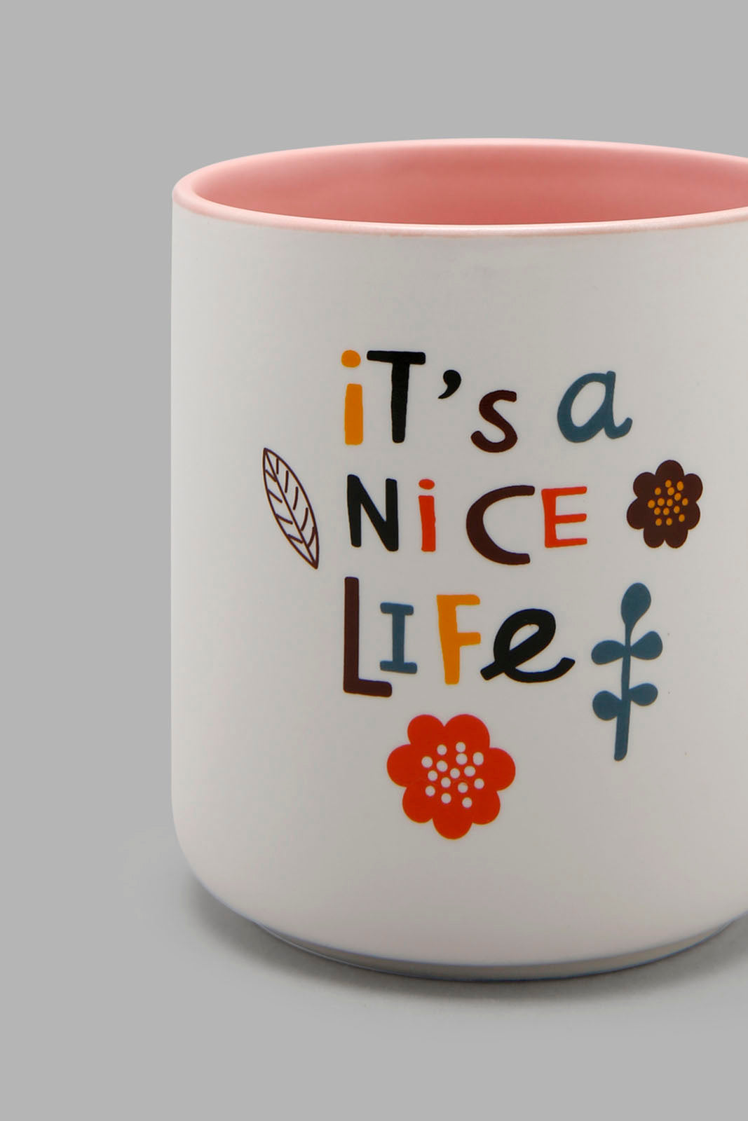 Redtag-Assorted-It'S-A-Nice-Life-Mug-Category:Cups-&-Mugs,-Colour:Pink,-Deals:New-In,-Filter:Home-Dining,-HMW-DIN-Crockery,-New-In-HMW-DIN,-Non-Sale,-Section:Homewares,-W22A-Home-Dining-