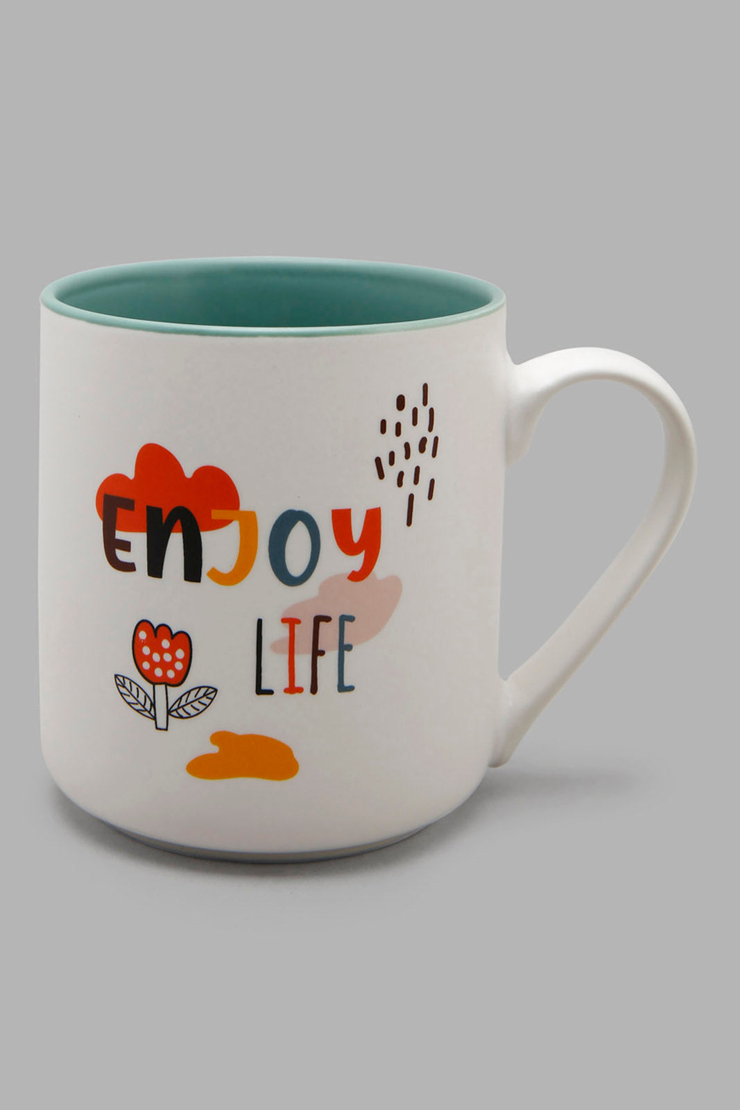 Redtag-Green-Enjoy-Life-Mug-Category:Cups-&-Mugs,-Colour:Green,-Deals:New-In,-Filter:Home-Dining,-HMW-DIN-Crockery,-New-In-HMW-DIN,-Non-Sale,-Section:Homewares,-W22A-Home-Dining-