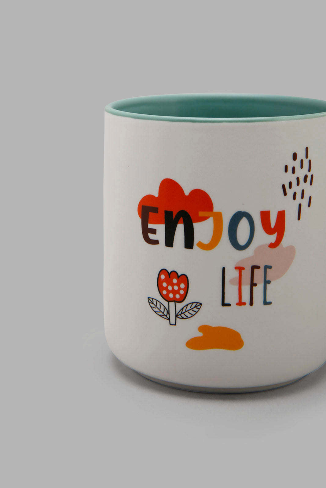 Redtag-Green-Enjoy-Life-Mug-Category:Cups-&-Mugs,-Colour:Green,-Deals:New-In,-Filter:Home-Dining,-HMW-DIN-Crockery,-New-In-HMW-DIN,-Non-Sale,-Section:Homewares,-W22A-Home-Dining-