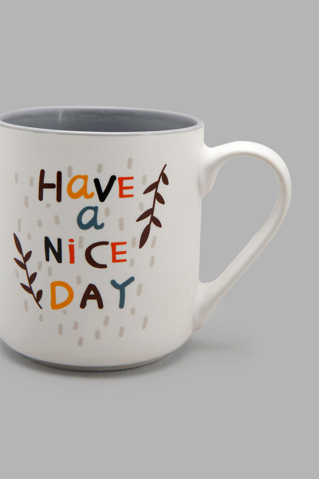 Redtag-Grey-Have-A-Nice-Day-Mug-Category:Cups-&-Mugs,-Colour:Grey,-Deals:New-In,-Filter:Home-Dining,-HMW-DIN-Crockery,-New-In-HMW-DIN,-Non-Sale,-Section:Homewares,-W22A-Home-Dining-