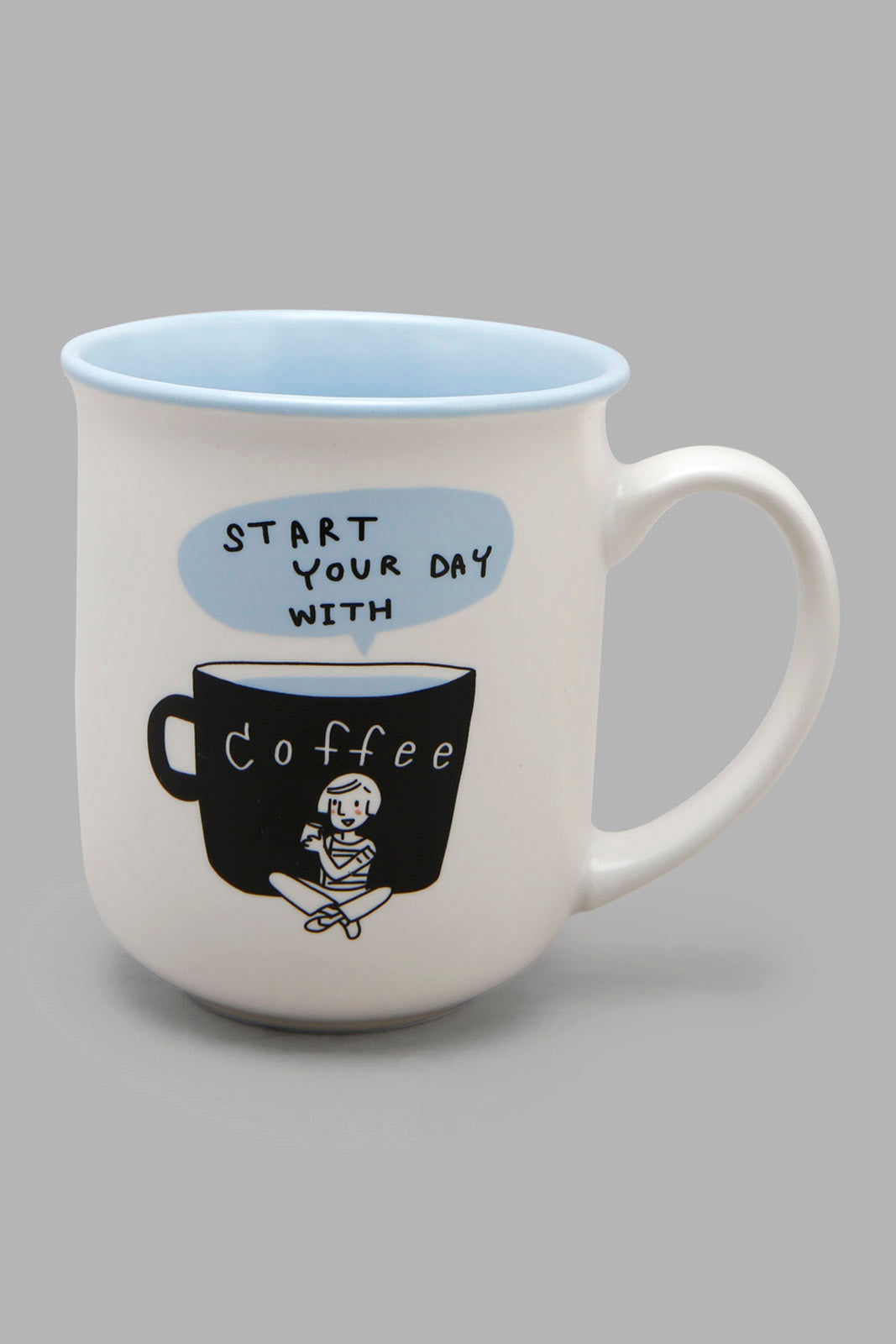 Redtag-Blue-Coffee-Mug-Category:Cups-&-Mugs,-Colour:Blue,-Deals:New-In,-Filter:Home-Dining,-HMW-DIN-Crockery,-New-In-HMW-DIN,-Non-Sale,-Section:Homewares,-W22A-Home-Dining-