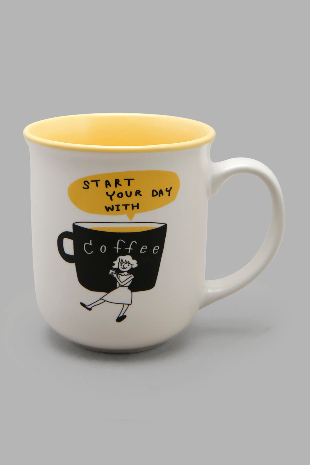 Redtag-Yellow-Coffee-Mug-Category:Cups-&-Mugs,-Colour:Yellow,-Deals:New-In,-Filter:Home-Dining,-HMW-DIN-Crockery,-New-In-HMW-DIN,-Non-Sale,-Section:Homewares,-W22A-Home-Dining-