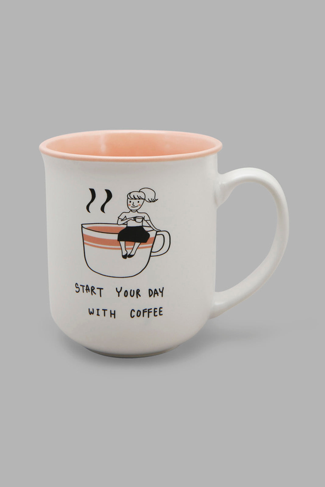 Redtag-Pink-Coffee-Mug-Category:Cups-&-Mugs,-Colour:Pink,-Deals:New-In,-Filter:Home-Dining,-HMW-DIN-Crockery,-New-In-HMW-DIN,-Non-Sale,-Section:Homewares,-W22A-Home-Dining-
