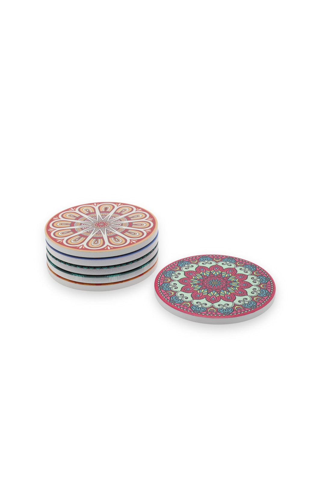 Redtag-Assorted-Glass-Cup-And-Geomatric-Ceramic-Saucer-Set-(12-Piece)-Category:Cups-&-Mugs,-Colour:Multicolour,-Deals:New-In,-Dept:Home,-Euphoric,-Filter:Home-Dining,-HMW-DIN-Crockery,-New-In-HMW-DIN,-Non-Sale,-Section:Homewares,-W22A-Home-Dining-