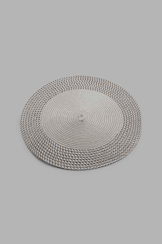 Redtag-Grey-Round-Woven-Placemat-Category:Placemats-&-Coasters,-Colour:Grey,-ELSA,-Filter:Home-Dining,-HMW-DIN-Kitchen-Accessories,-Non-Sale,-S22C,-Section:Homewares-Home-Dining-