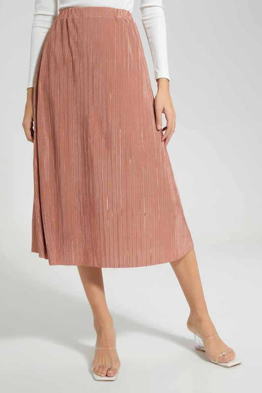 Redtag-Blush-Pleated-Midi-Skirt-APL,-Category:Skirts,-Colour:Pink,-Deals:New-In,-Festive,-Filter:Women's-Clothing,-New-In-Women-APL,-Non-Sale,-S22C,-Section:Women,-Women-Skirts-Women's-
