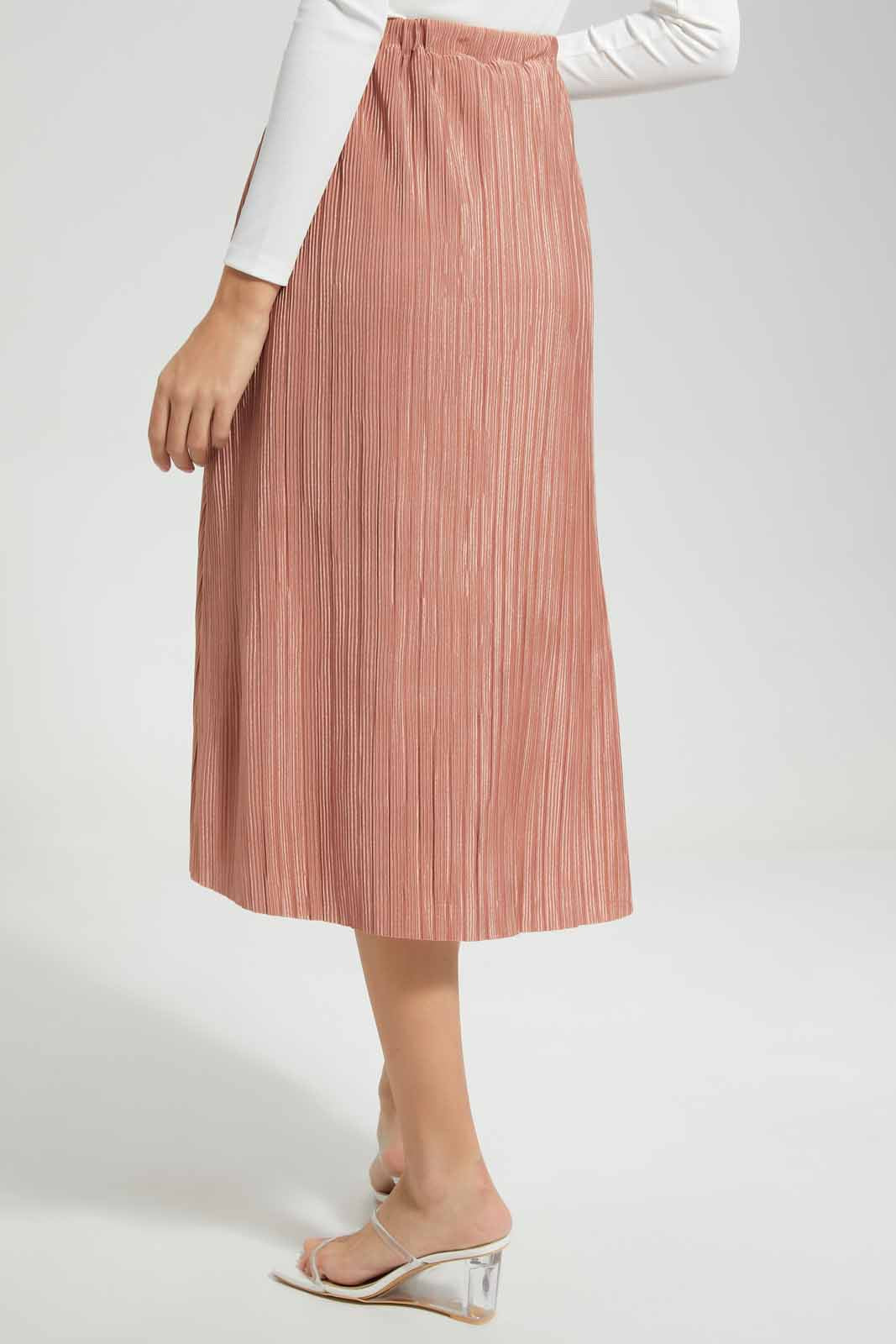 Redtag-Blush-Pleated-Midi-Skirt-APL,-Category:Skirts,-Colour:Pink,-Deals:New-In,-Festive,-Filter:Women's-Clothing,-New-In-Women-APL,-Non-Sale,-S22C,-Section:Women,-Women-Skirts-Women's-