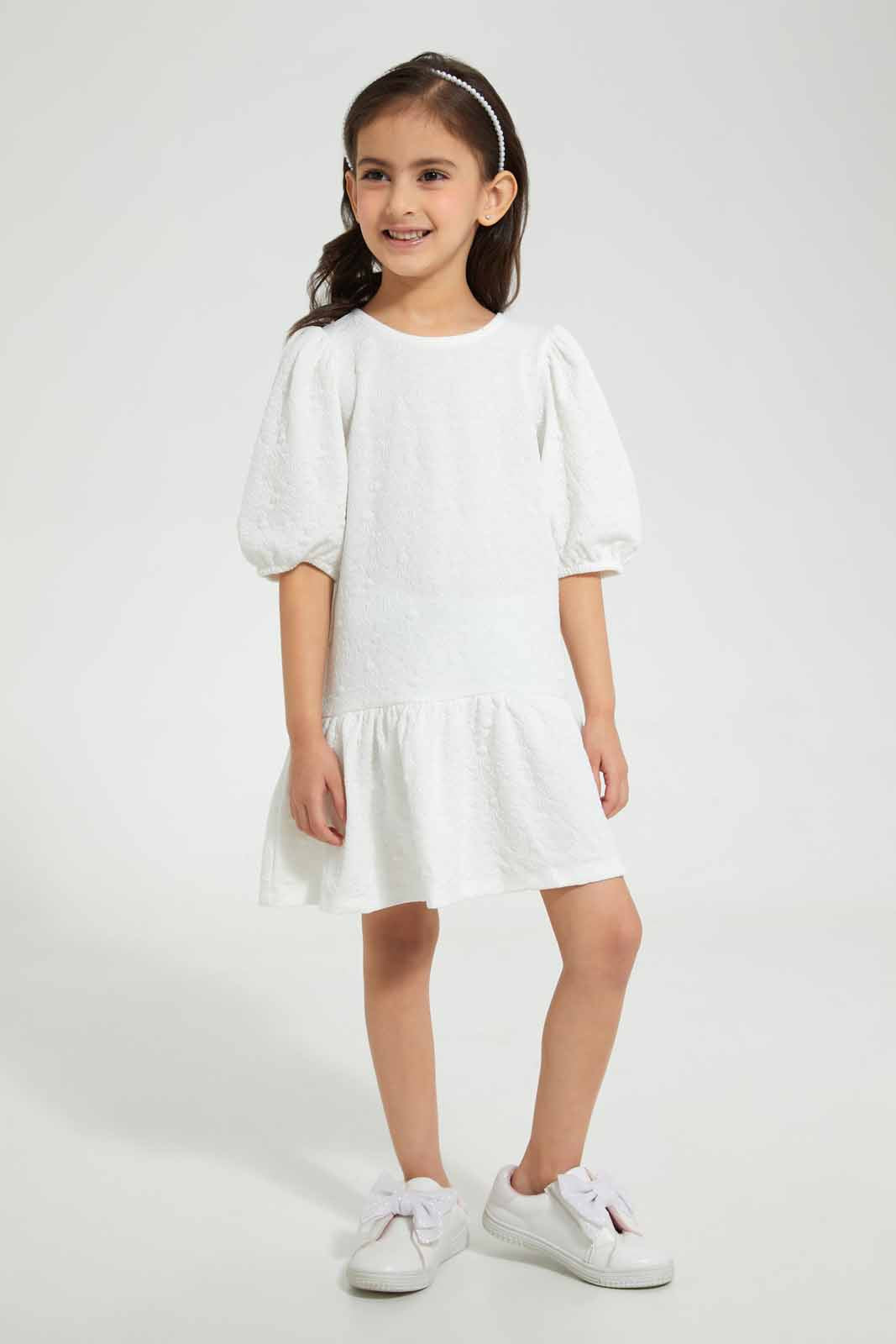 Redtag-White-Textured-Dress-Bundle,-Category:Dresses,-Colour:White,-Deals:4-For-90,-Deals:Sale,-Filter:Girls-(2-to-8-Yrs),-Girls-Dresses,-NDAY,-S22C,-Sale-GIR-APL,-Section:Girls-(0-to-14Yrs)-Girls-2 to 8 Years